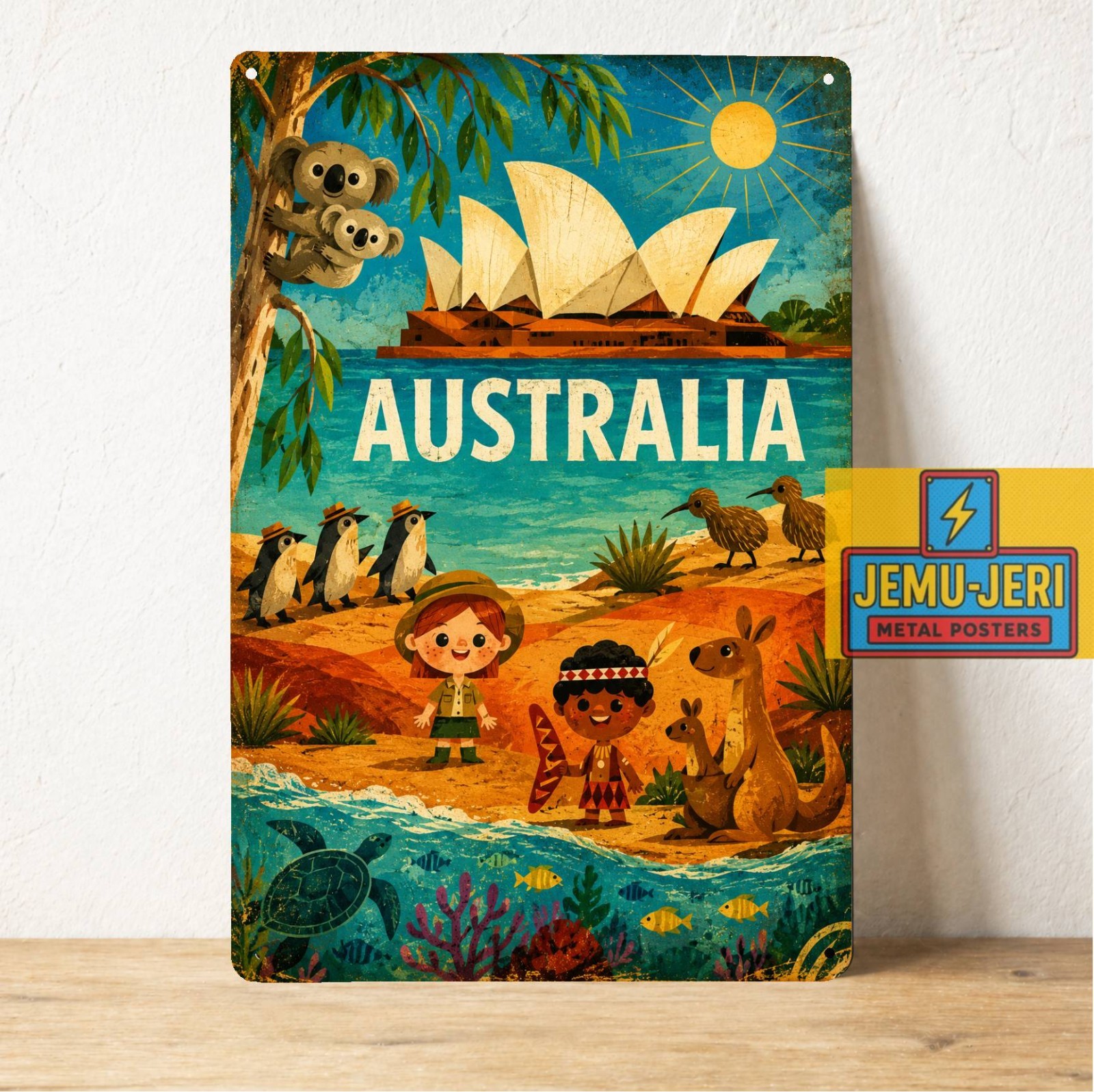 Australia Metal Poster Tin Sign Travel Destination Vintage Home Decor 20*30cm