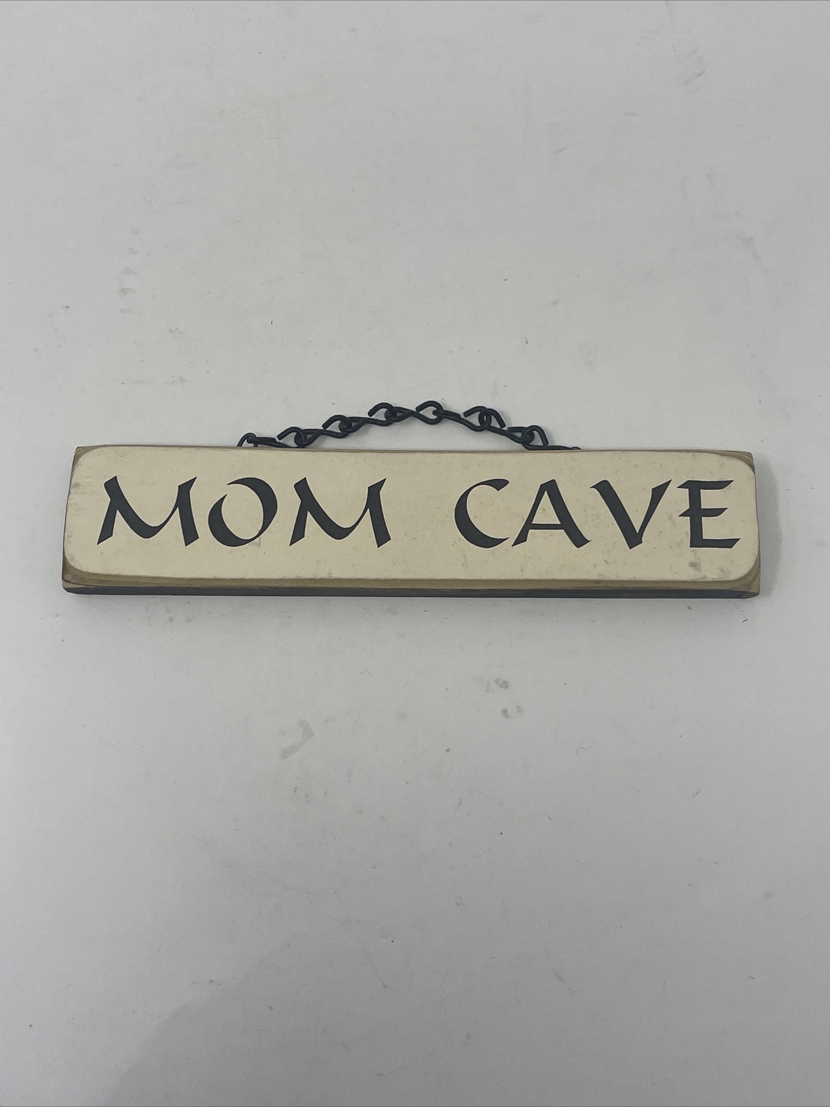 Rustic Wooden Mom Cave Hanging Sign Plaque Distressed Farmhouse Decor Wall Art