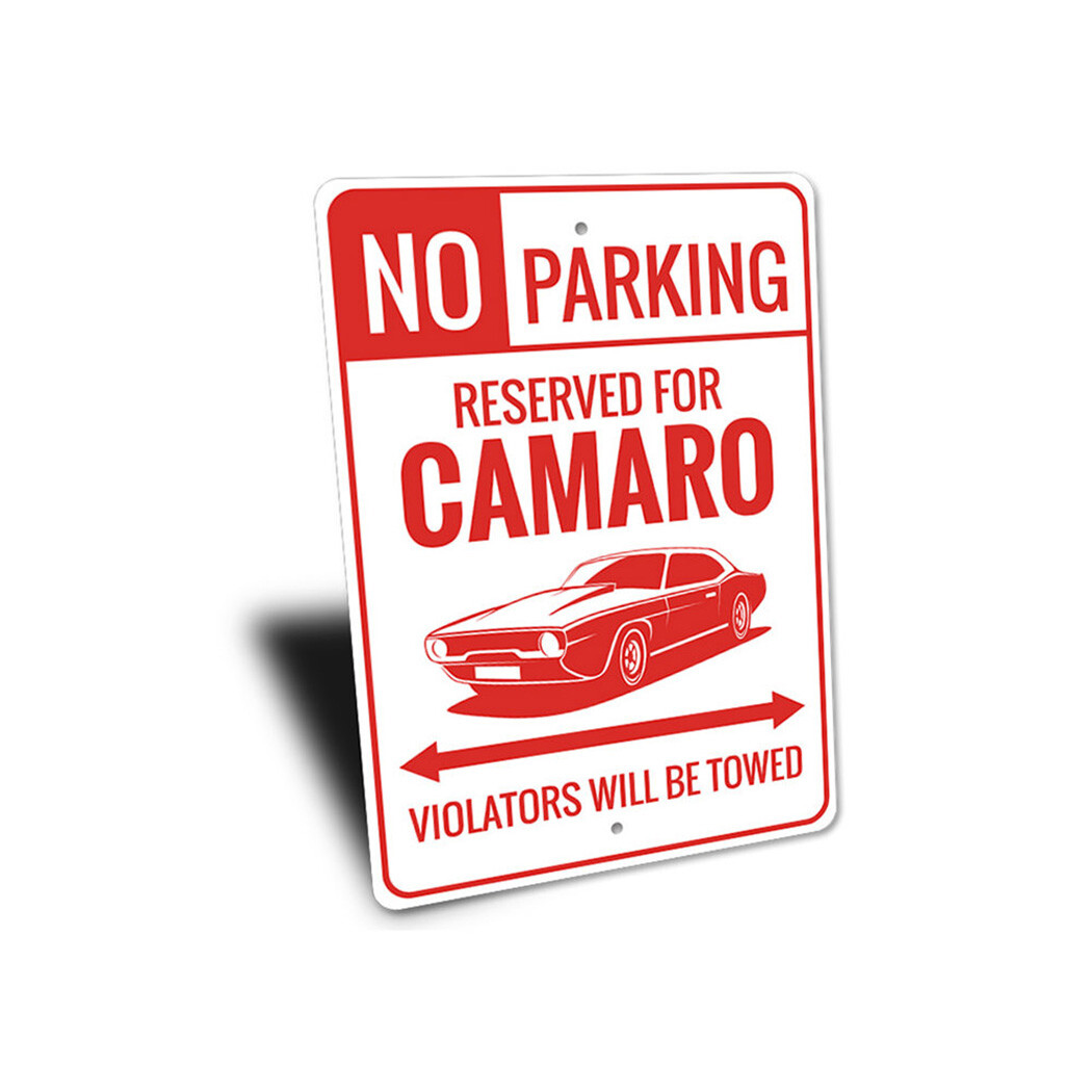 Camaro Parking Garage Metal Sign Chevy Car Chevrolet Racing Classic Wall Art