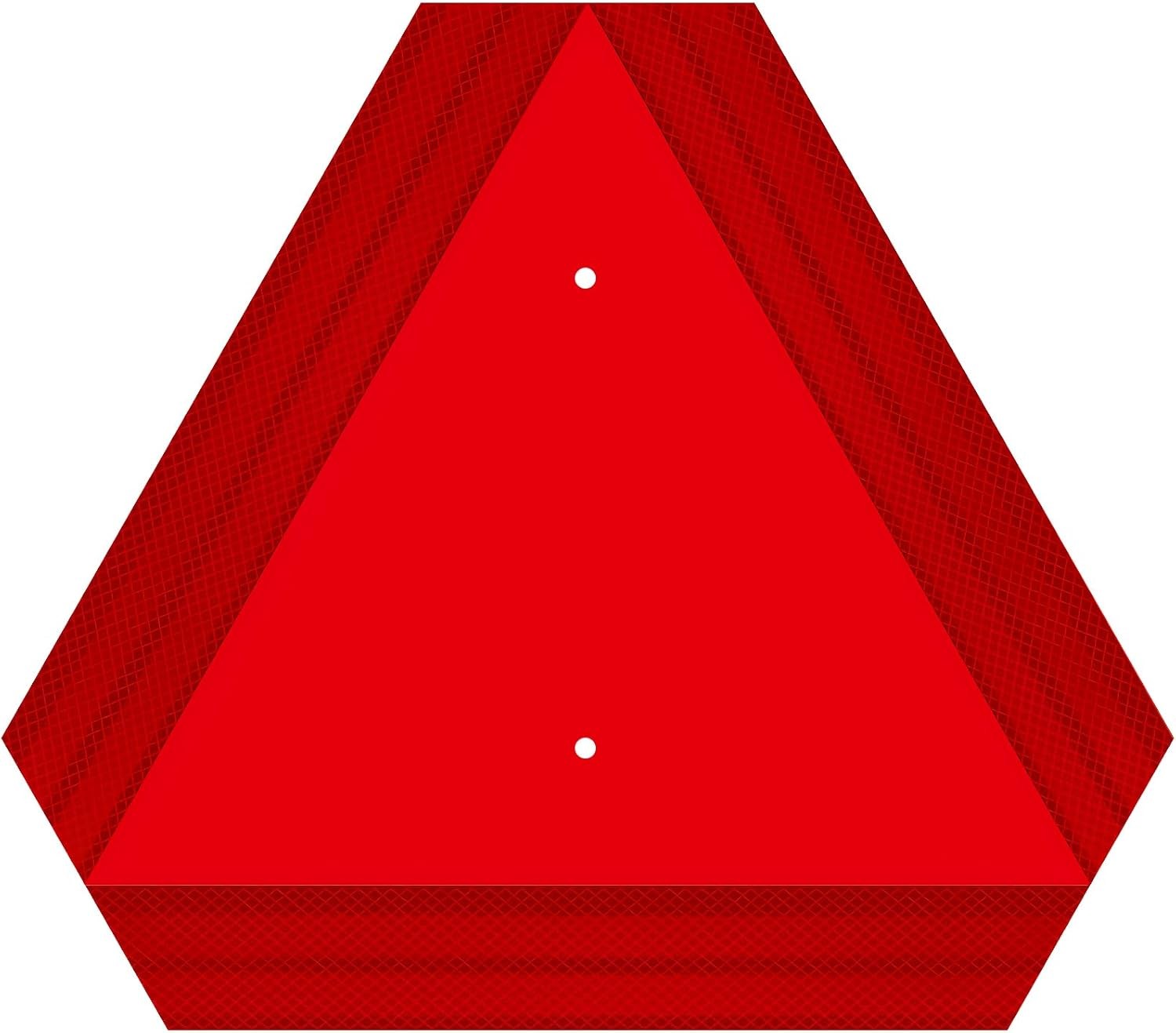Slow Moving Vehicle Triangle Sign, Rust 14″ x 16″, Reflective Yellow with Red