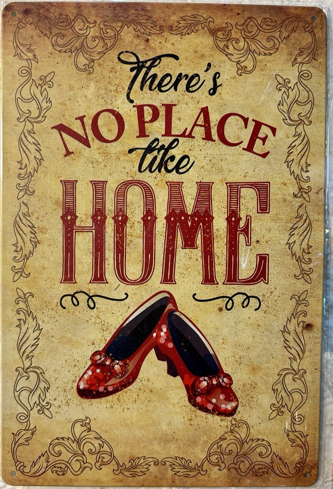 TIN SIGN 8×12 Home Wizard Of Oz Movie Dorothy Red Ruby Slippers Shoes DD12