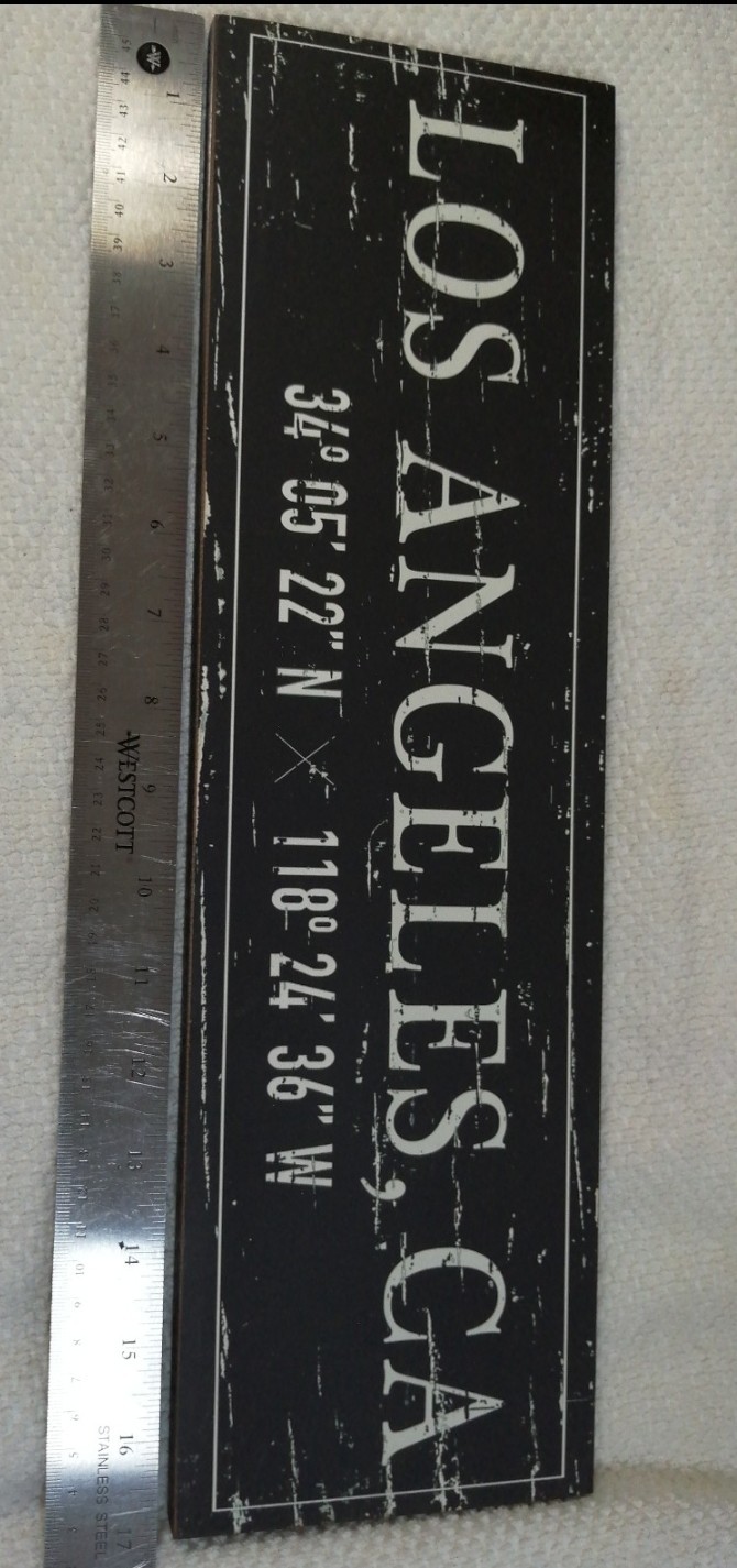Los Angeles, CA Latitude Longitude Coordinates City Decor 17″*5″*0.5″ 1lb 1.3oz