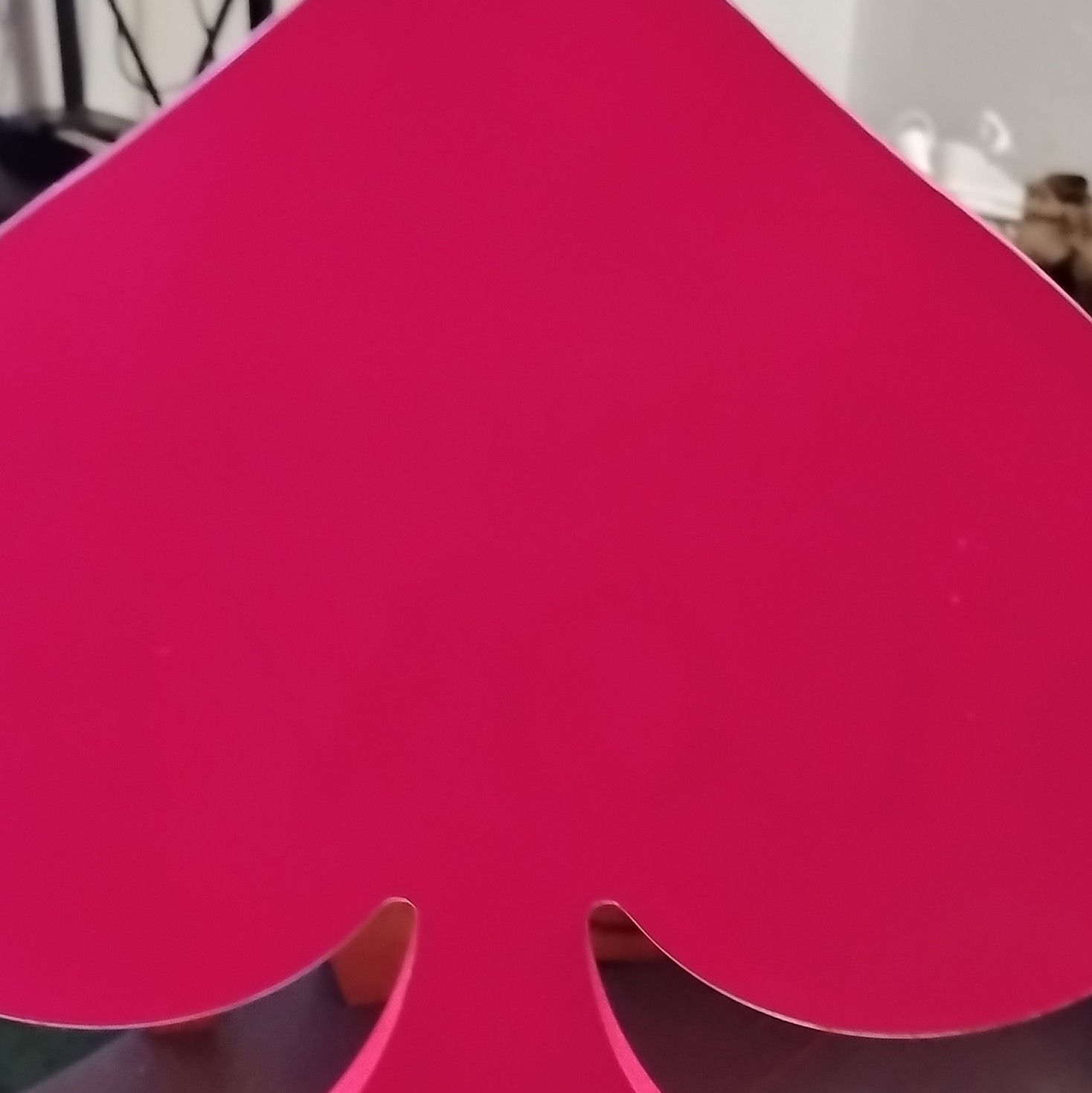 Pink Heart Tabletop Sign “Things We Love” Free Standing Plastic Printed