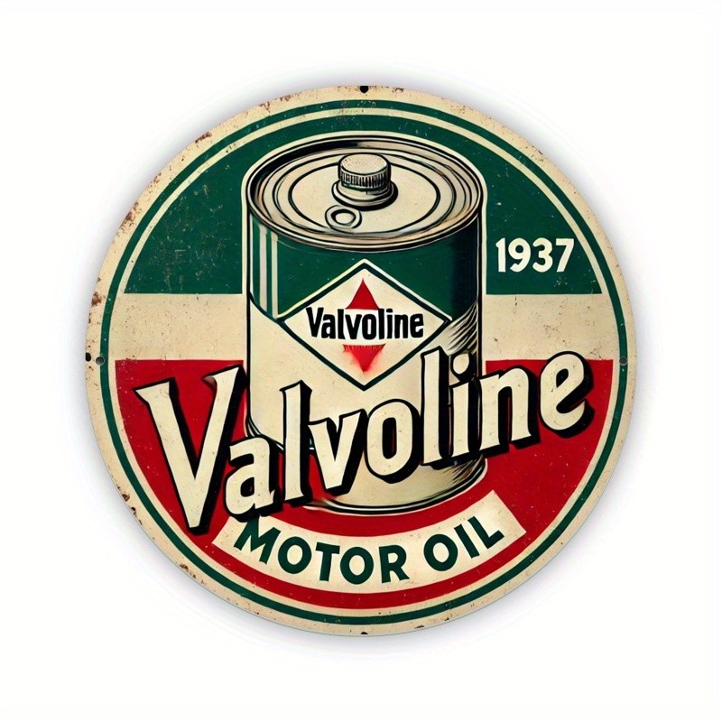 Valvoline Motor Oil Vintage Tin Metal Signs 8×8 inches, Art Deco Style Iron