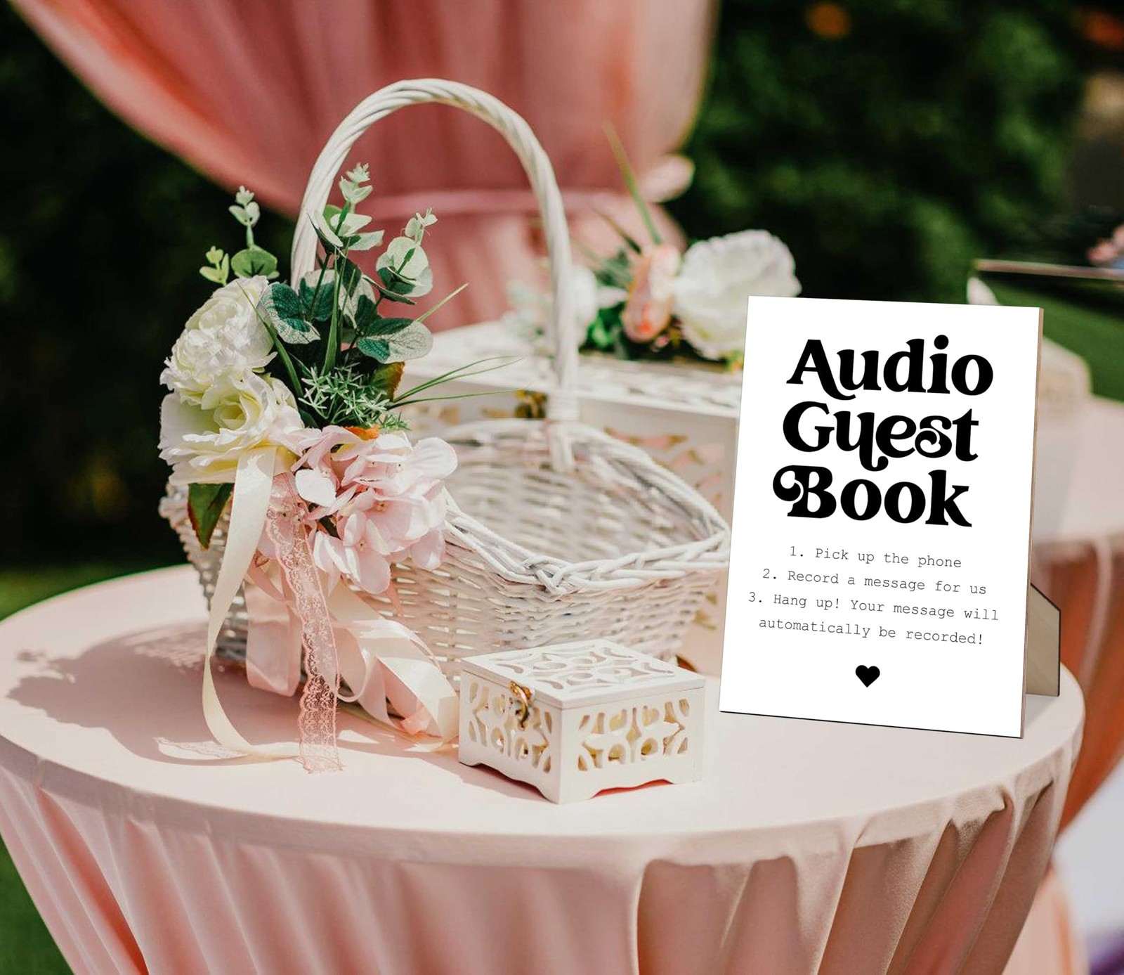 Audio Guest Book Wedding Sign, Audio Guest Book Wedding Sign for Wedding Tabl…