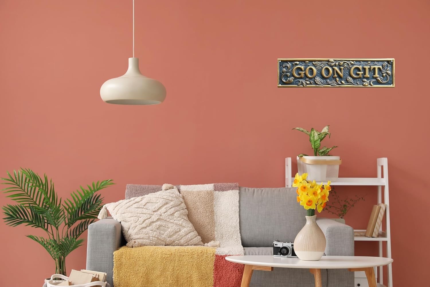 Funny Tin Sign Go On Git Street Decor 16x4in