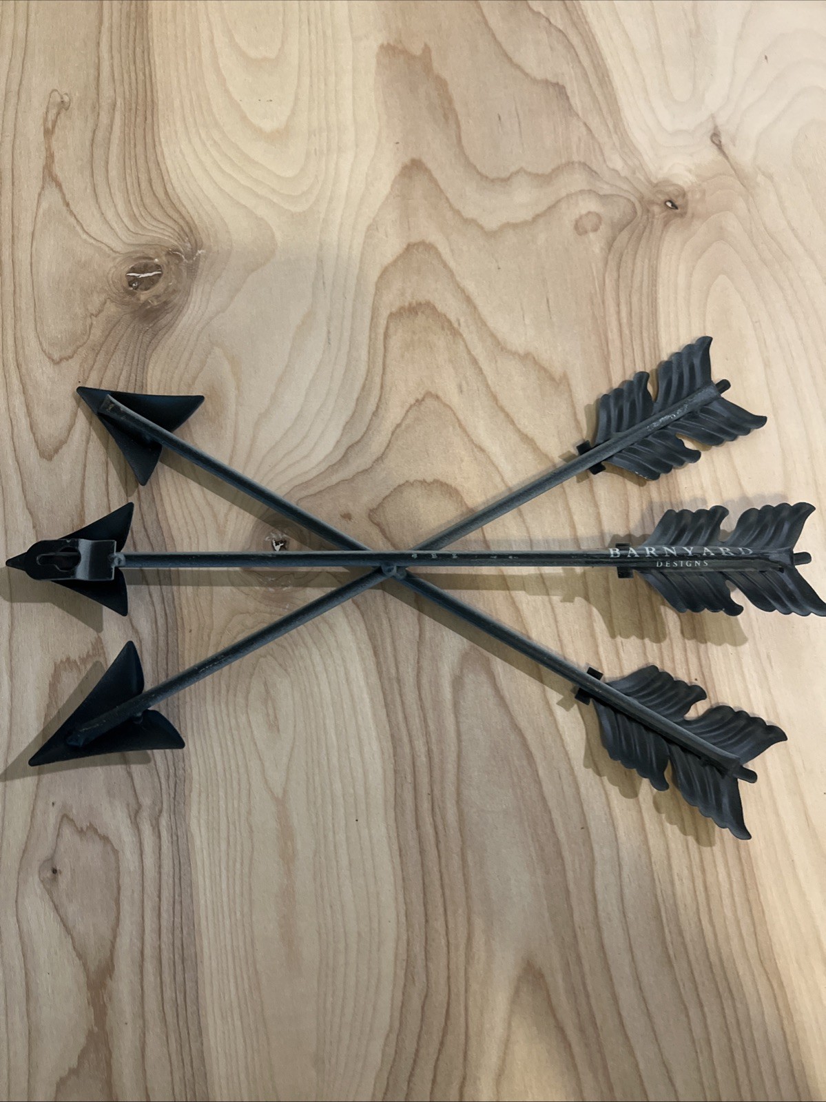 Rustic Silver Metal Arrow Cluster Hanging Wall Decor
