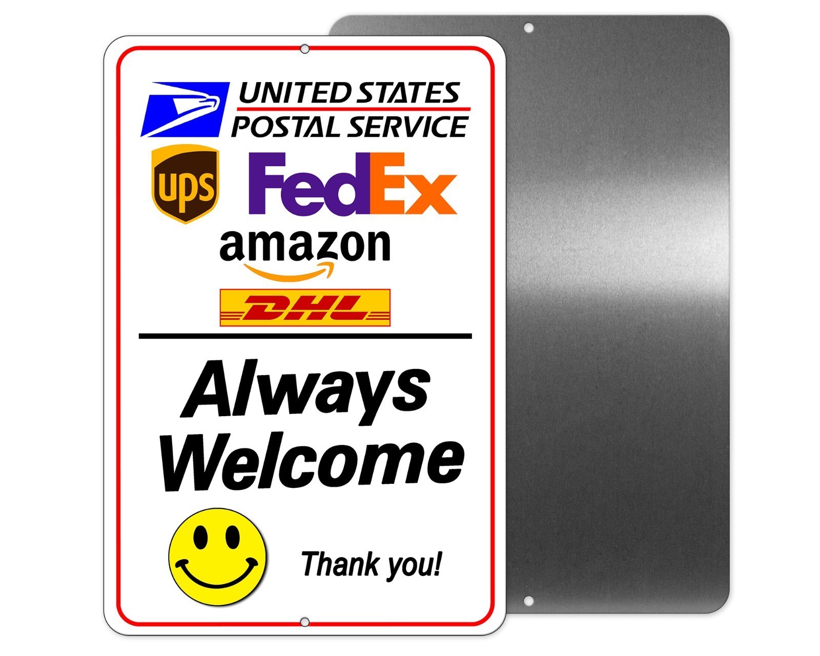 Deliveries Always Welcome Thank You Sign Or Decal 6 SIZES deliver usps ups I413