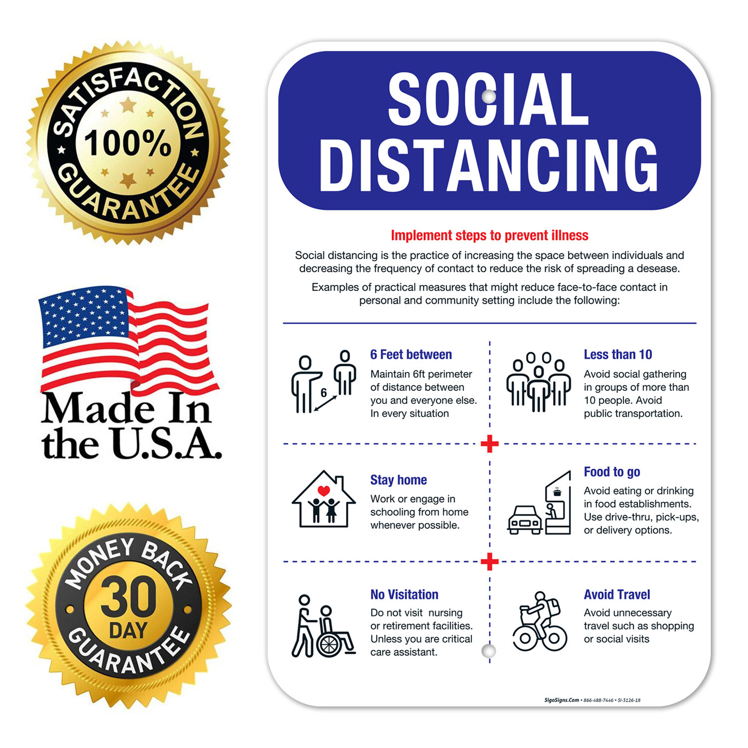 Social Distancing Sign,