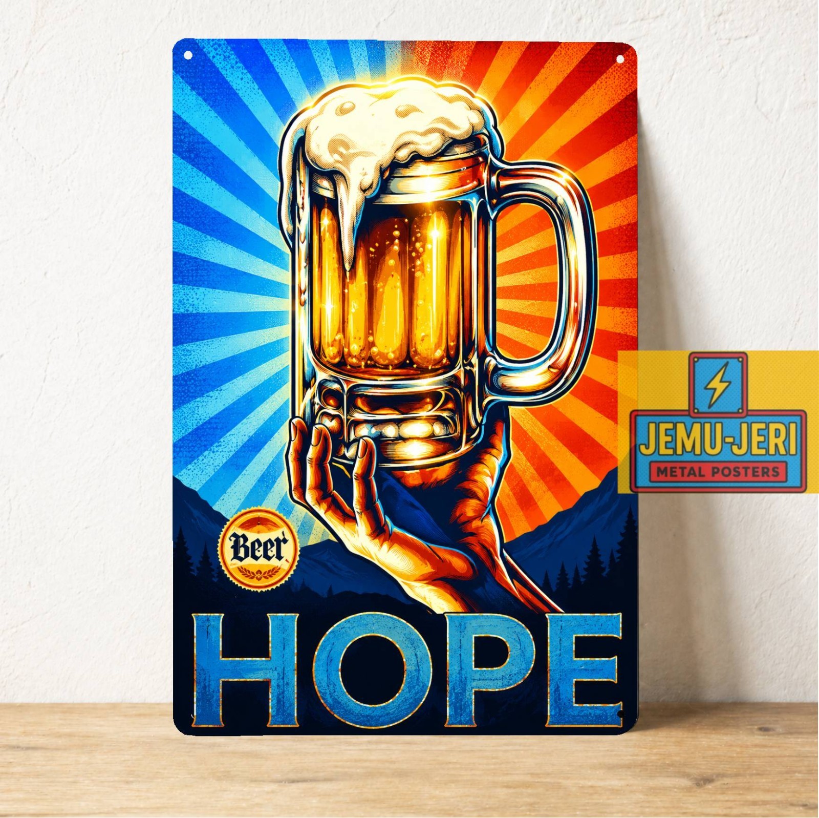 Beer Hope Vintage Pub Bar Drink Metal Poster Tin Sign 20x30cm Decor