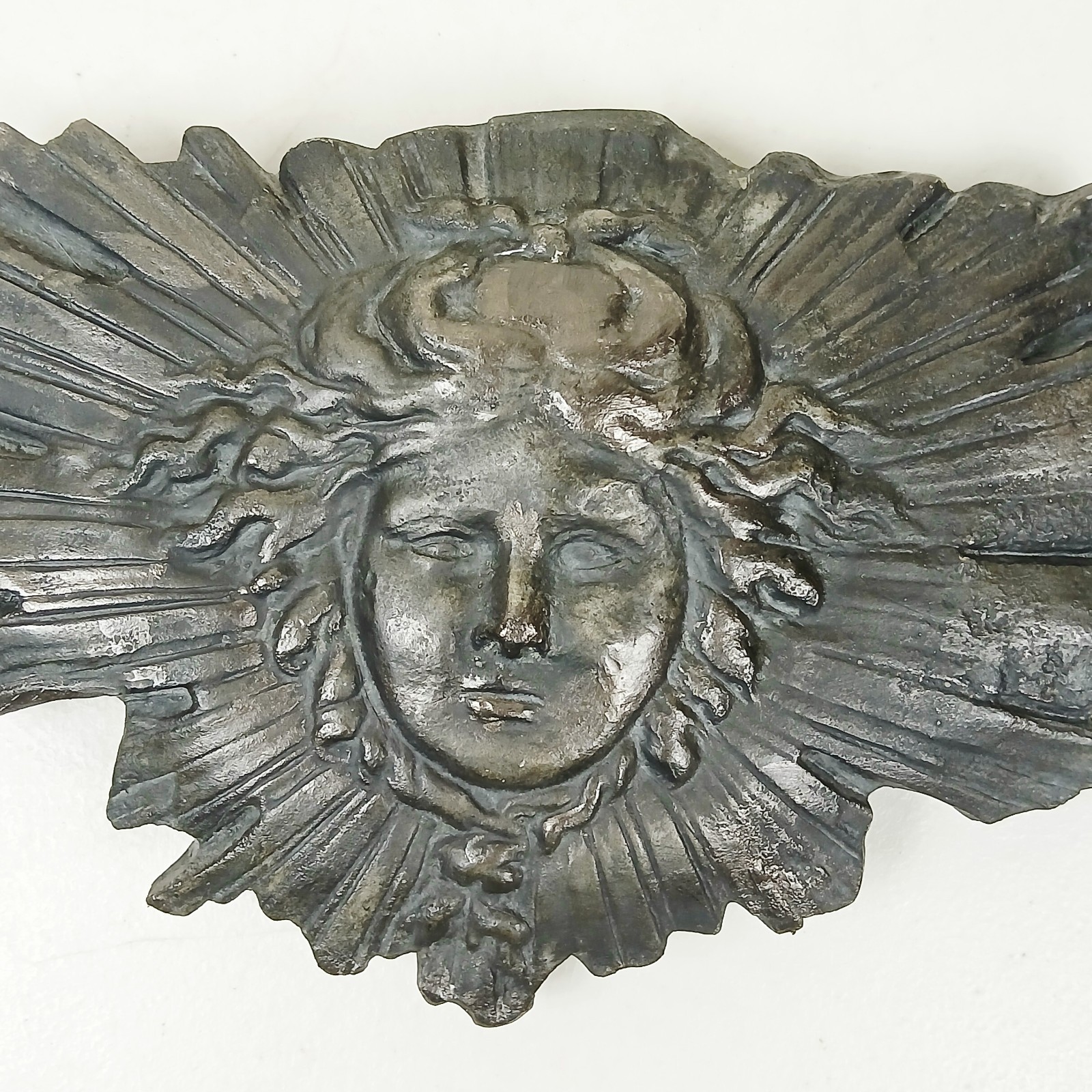 Sculpted Art Nouveau Wall Art Plaque Louis XIV Sun King Bas Relief
