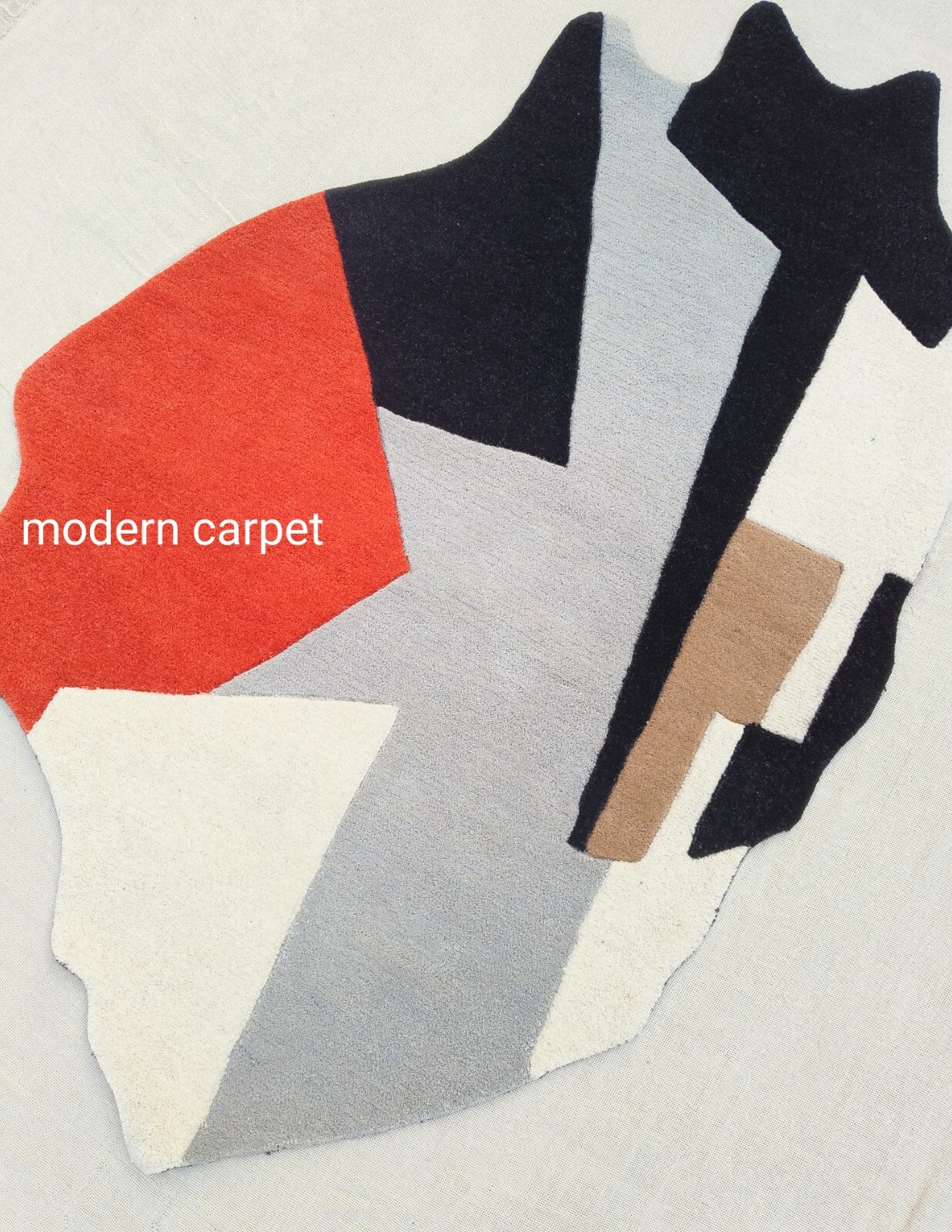 Irregular Shape Rugs 3×5 Ft Handmade 100% Woolen Hand Tufted For Home Decoration