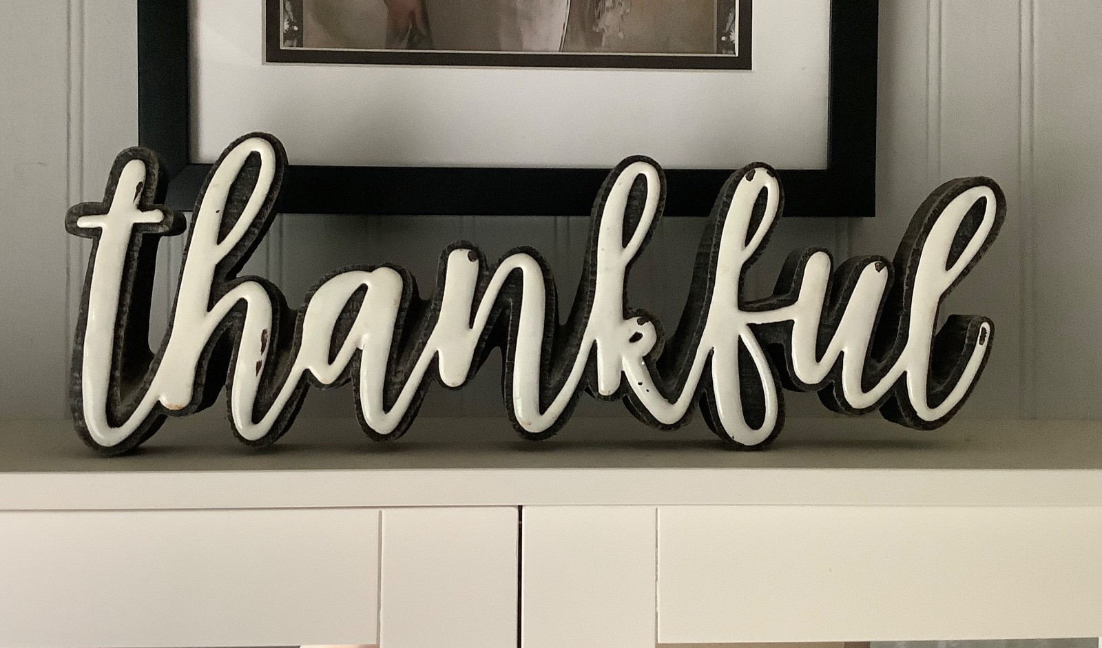 free standing thankful sign