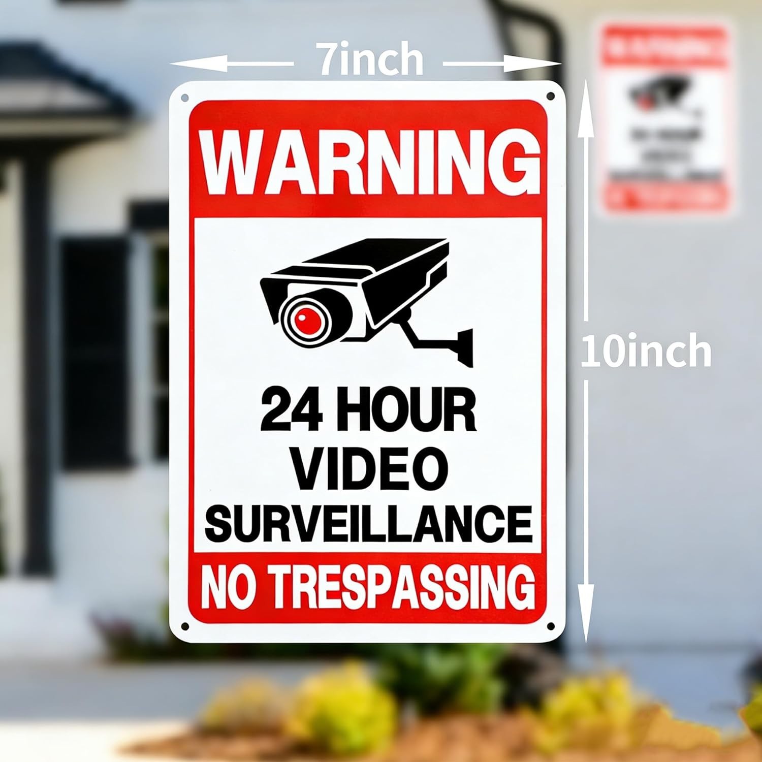 Alarm Your Property: 2 Pack No Trespassing Signs – Heavy Duty, 24/7 Monitoring