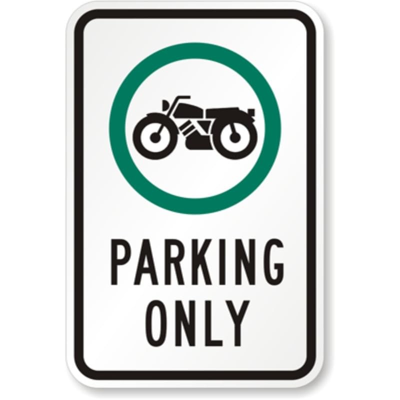 Motorcycle Parking Only Aluminum Weatherproof Sign c00384