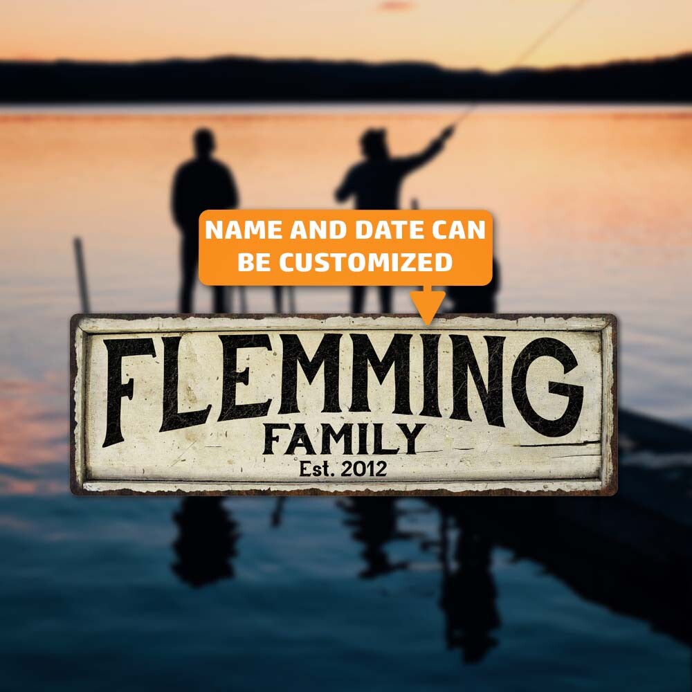Personalized Family Name Established Date Rustic Style Decor 106180102004