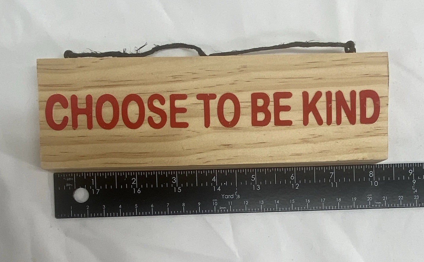 Wood Hanging Inspirational Sign “Choose to Be Kind”