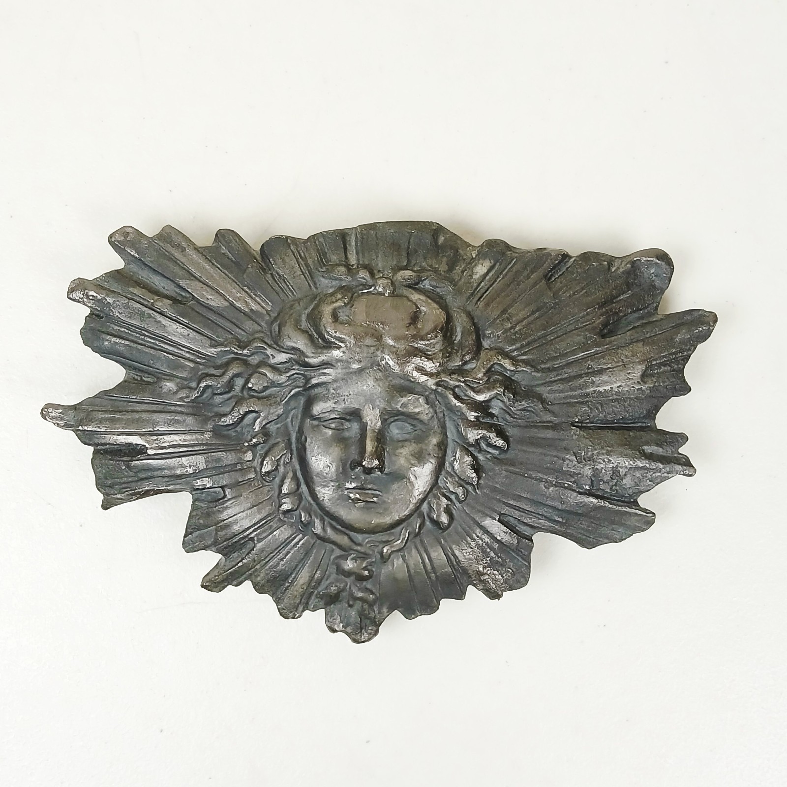 Sculpted Art Nouveau Wall Art Plaque Louis XIV Sun King Bas Relief