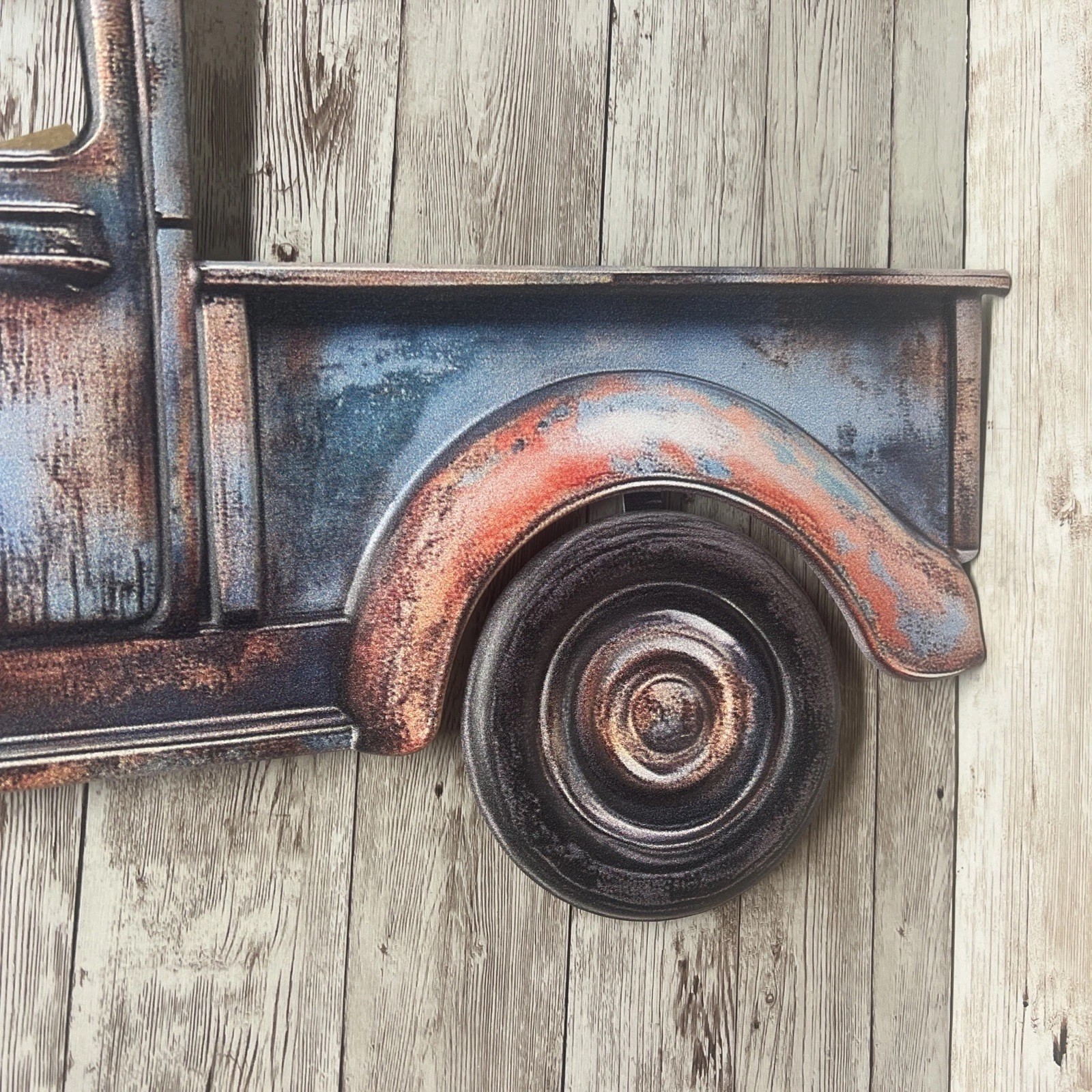 Rustic Truck Metal Sign Patina Stain Wall 24×11 Grage Mancave Barn 1930-40 Chevy