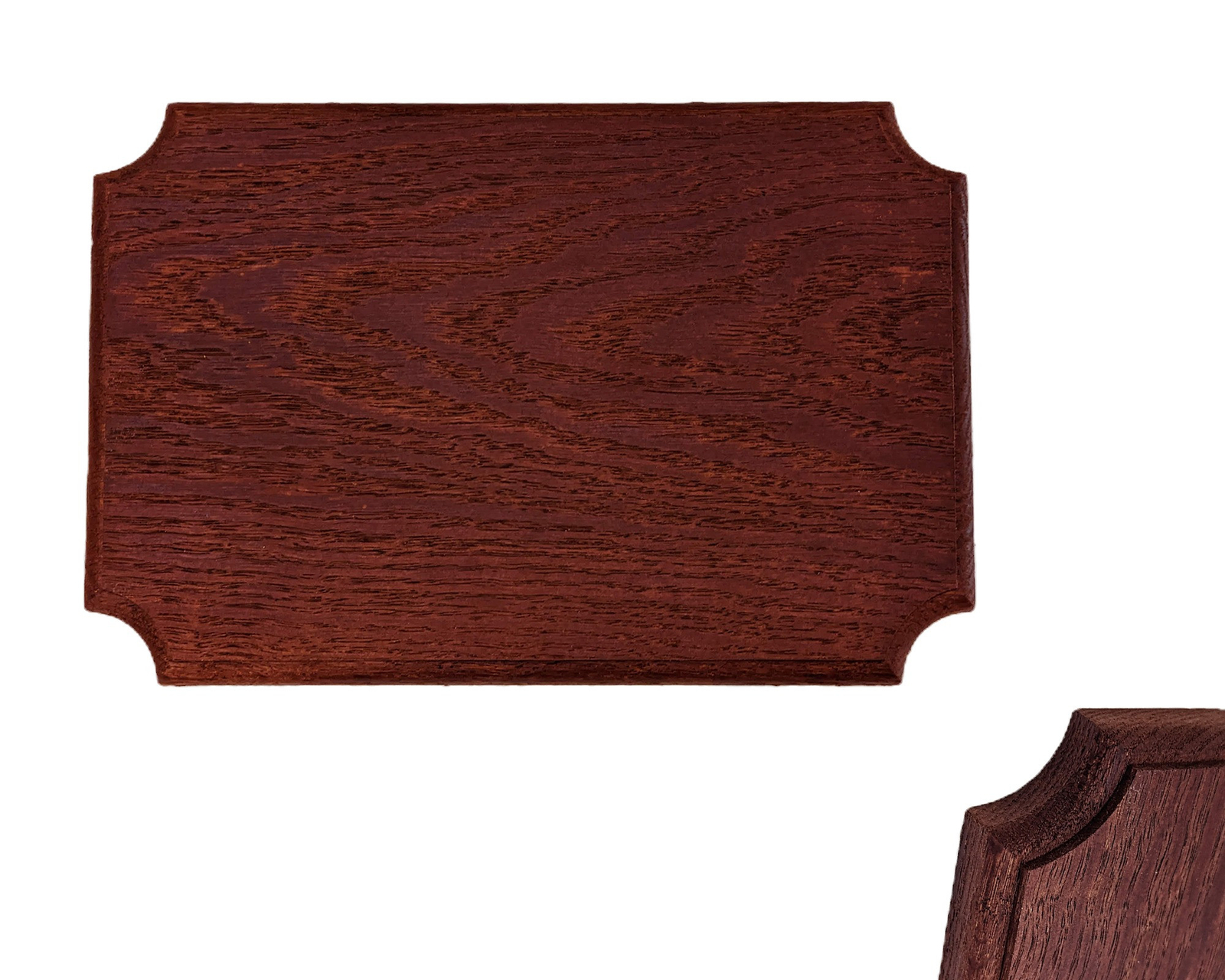 2:3 ratio blank wooden plaque (Dark Mahogany Stain) Oak, Flush Mounted