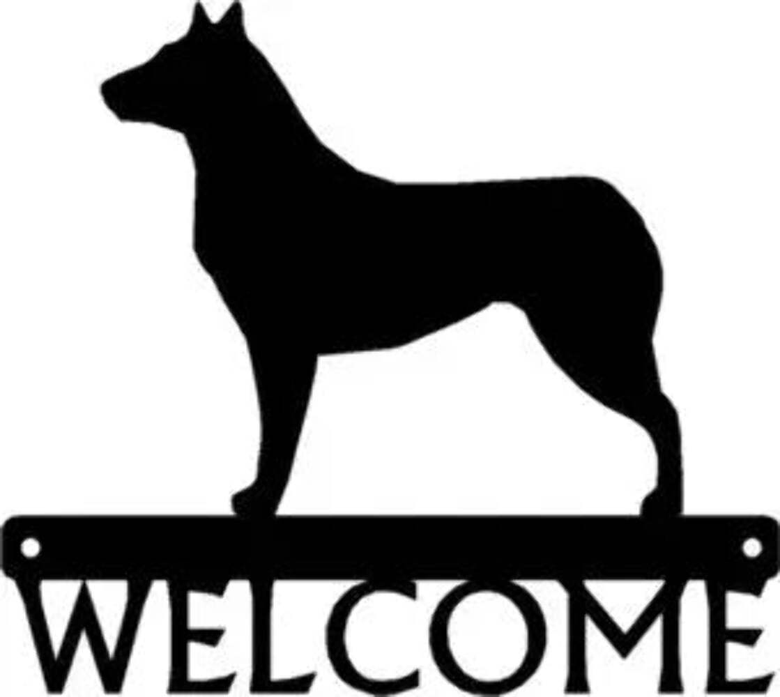 Smooth Collie Dog Welcome Sign – Made in America – Outdoor Decor