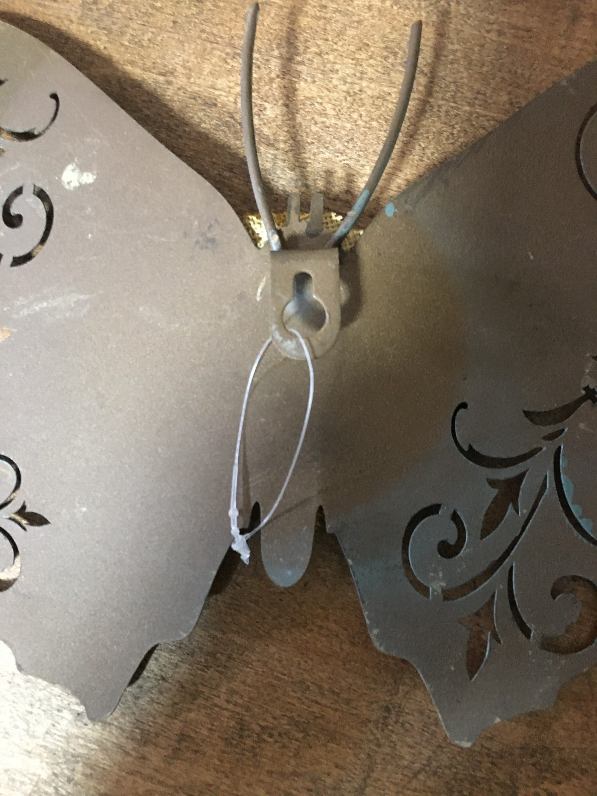 Butterfly Wall Decor Metal Rustic Wall Hangings Set Of 2 Butterflies NWOT 9×7
