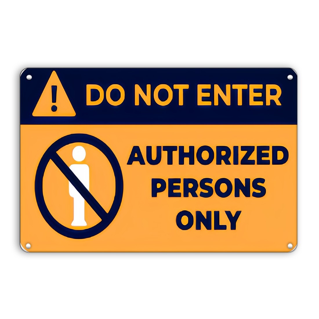 Do Not Enter Authorized Persons Only Metal Sign Factory Restricted Area Decor
