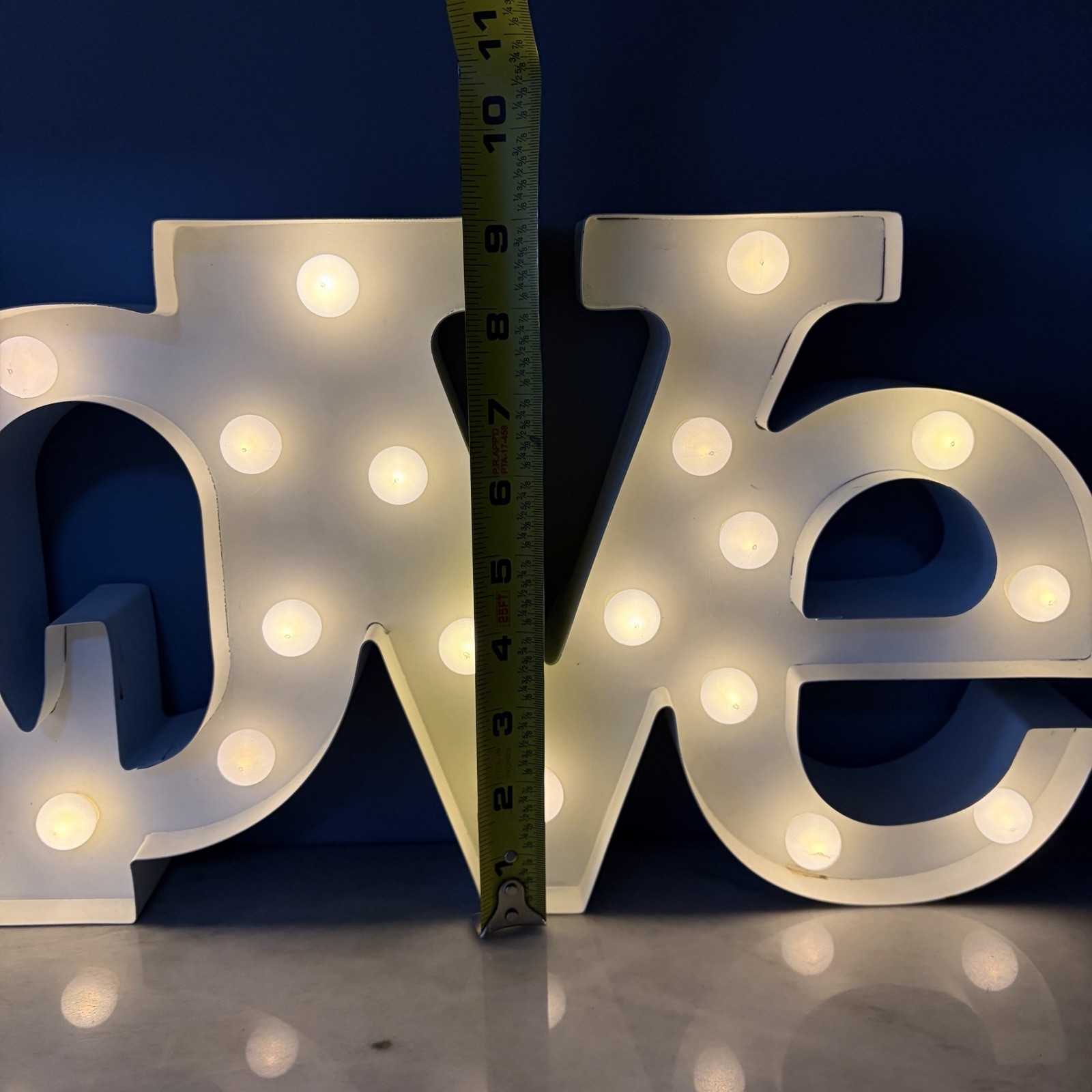 LOVE Marquee Letters Light Up Sign Wall Table Wedding Decor Metal Battery Operat