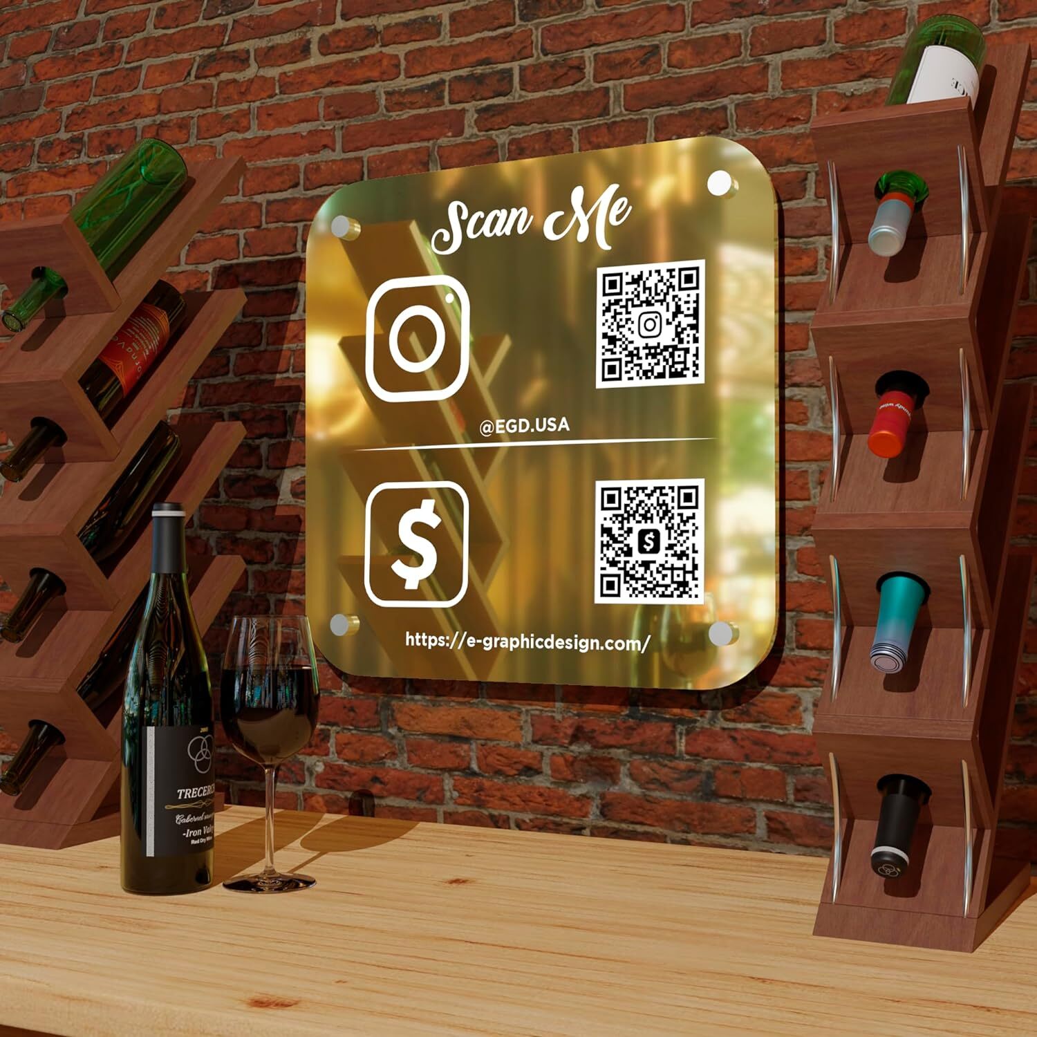 Personalized QR Code Sign for Business | Facebook Instagram Payments Sign