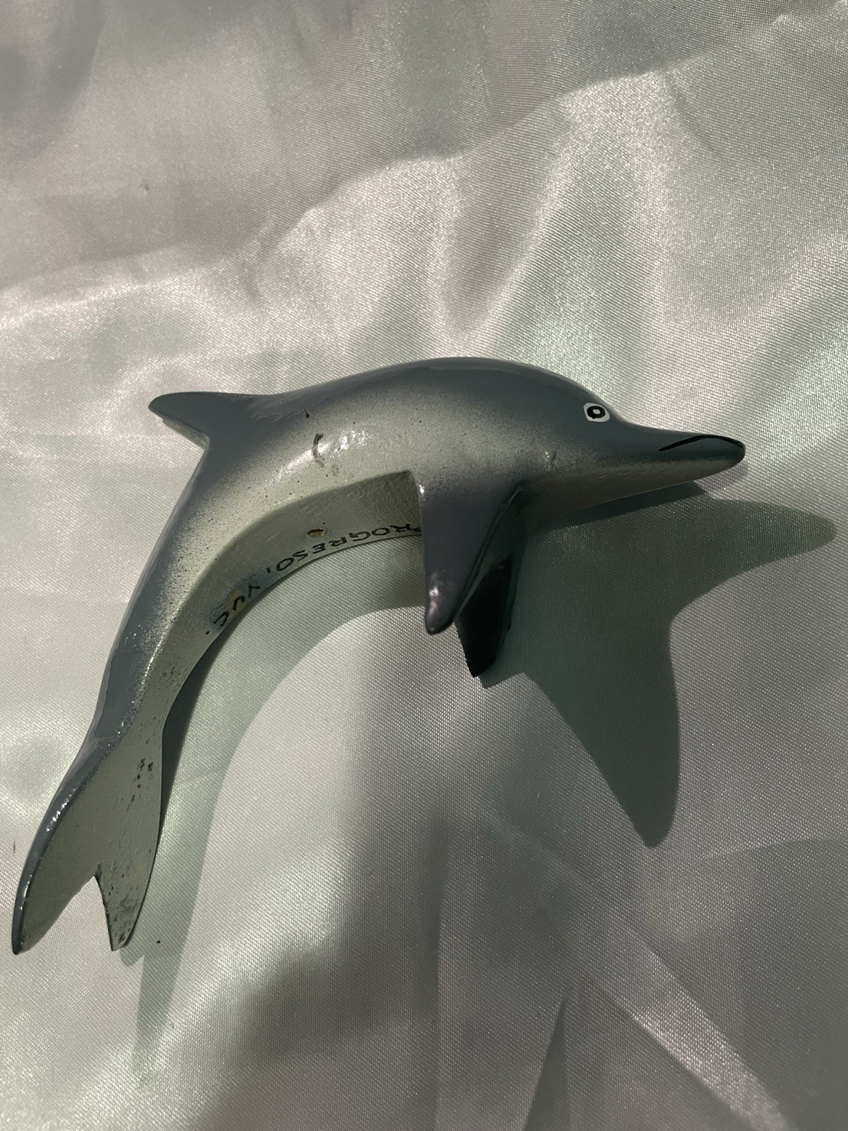 Wooden Gray Dolphin Wall Decor Set of One Piece Wooden Wall Art for Living Room