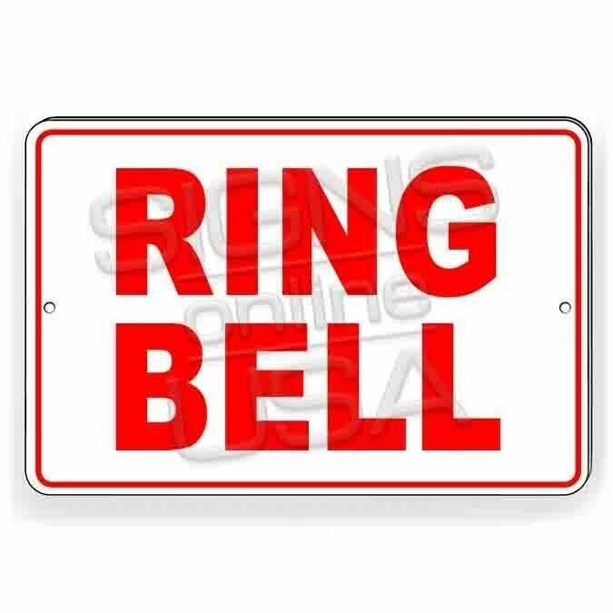 Ring Bell Sign / Decal / Delivery Doorbell Knock Deliver I340 / Magnetic Sign