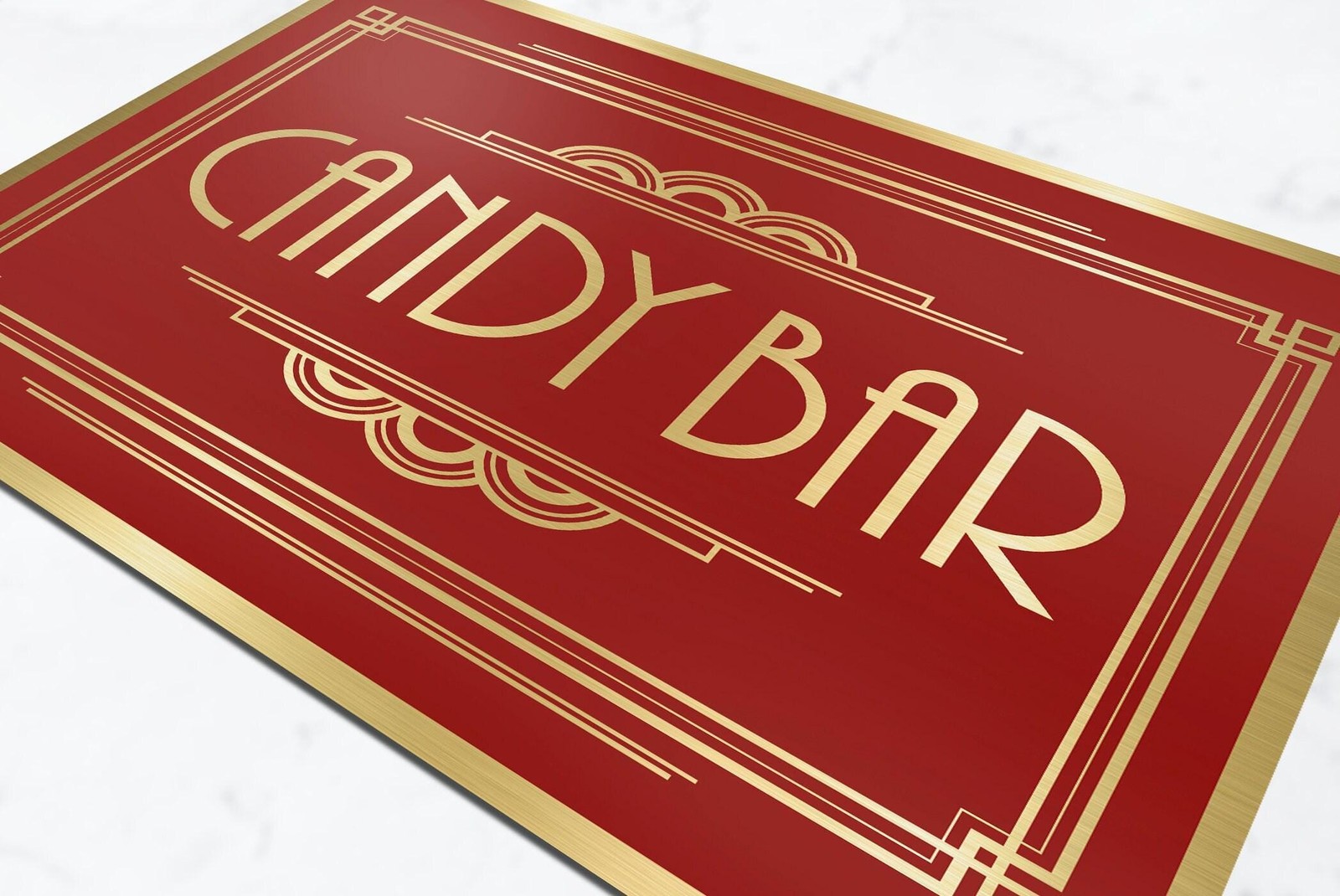 Candy bar home movie theater sign brushed aluminum metal game room wall decor