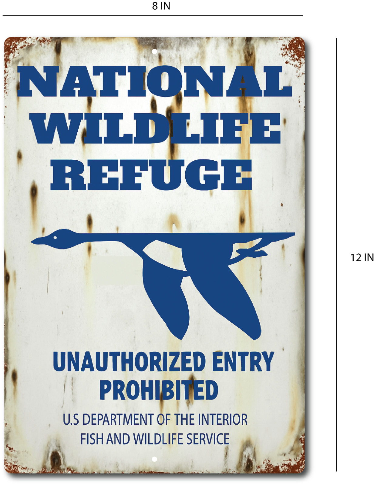 National Wildlife Refuge Tin Metal Sign 1930’s Replica Vintage Rustic Hunting