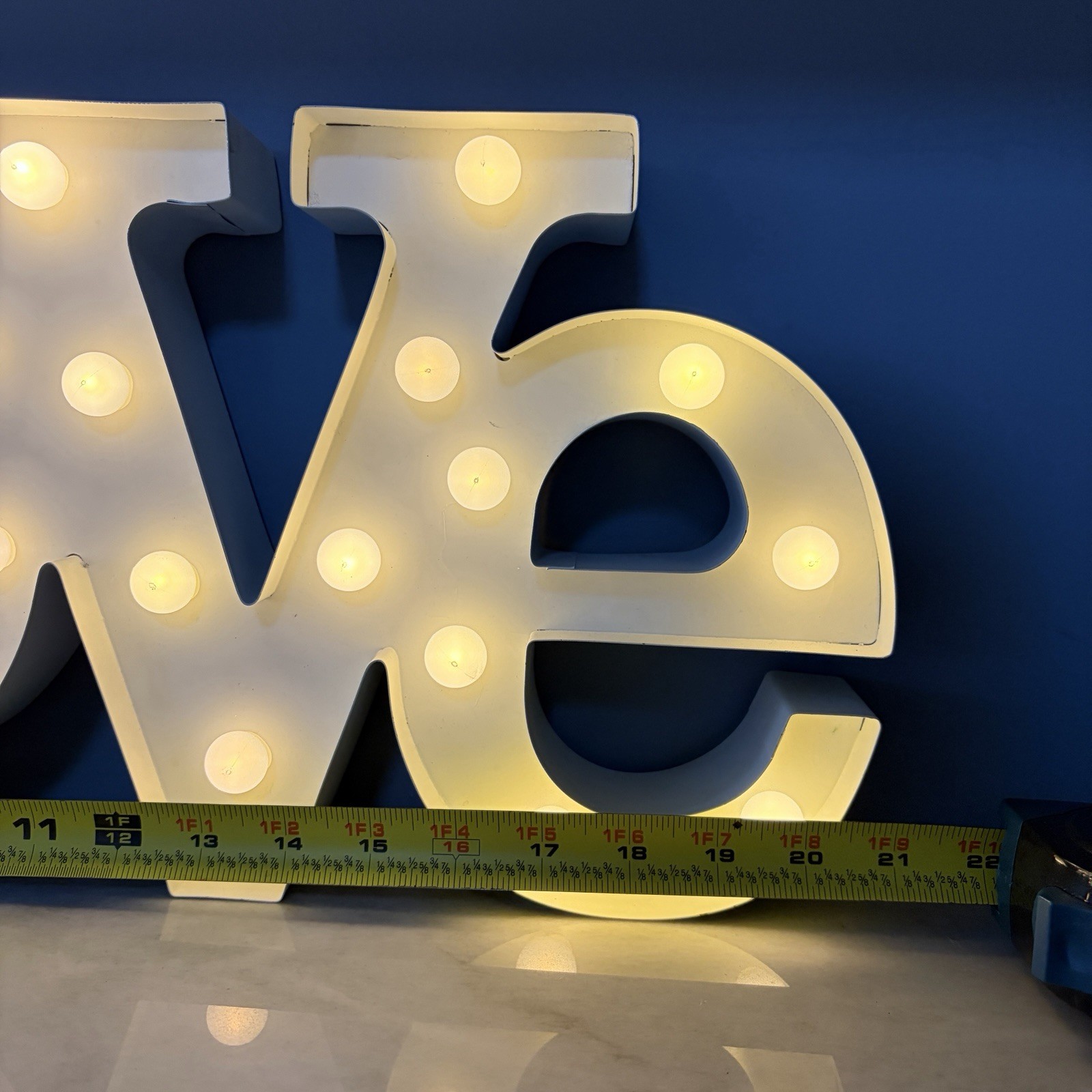 LOVE Marquee Letters Light Up Sign Wall Table Wedding Decor Metal Battery Operat