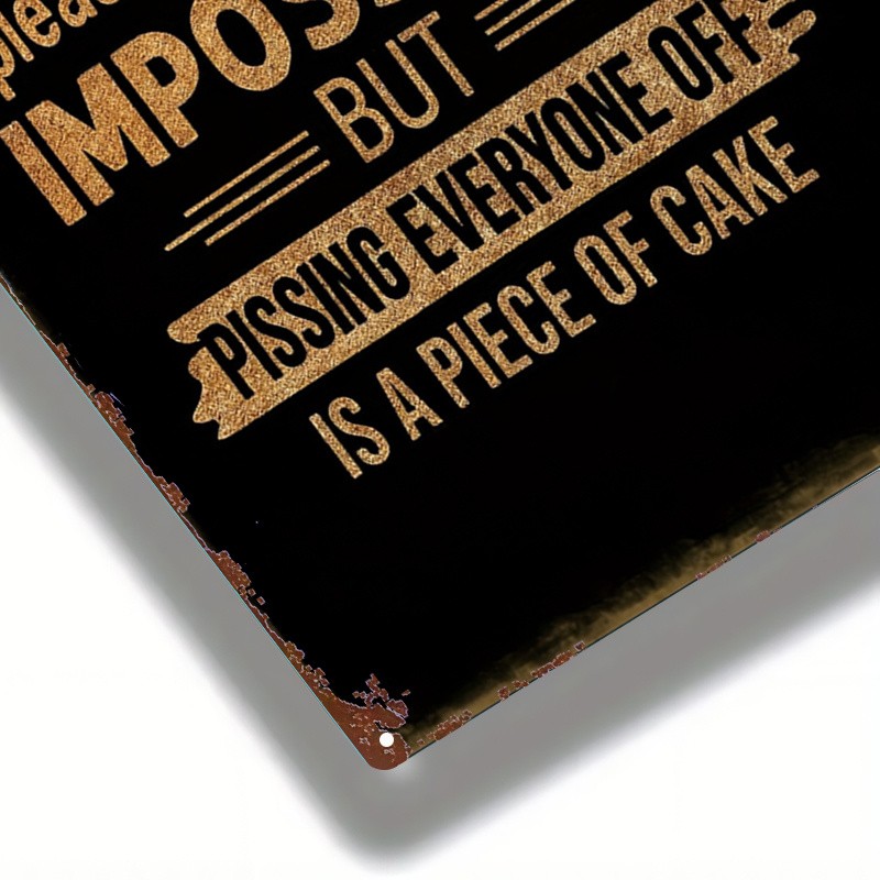 Metal Sign Humorous Philosophy 8X12 Inches Square Wall Decor