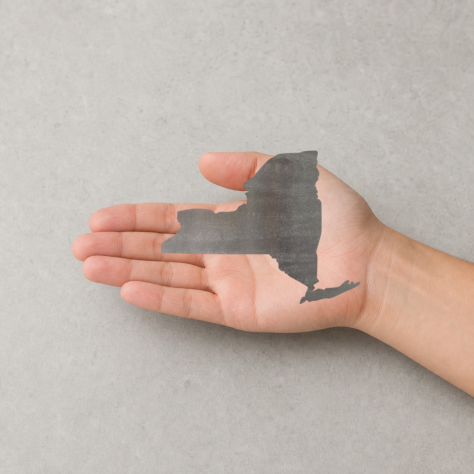 New York Steel Cutout Shape, Raw Metal Wall Art and Craft Supply