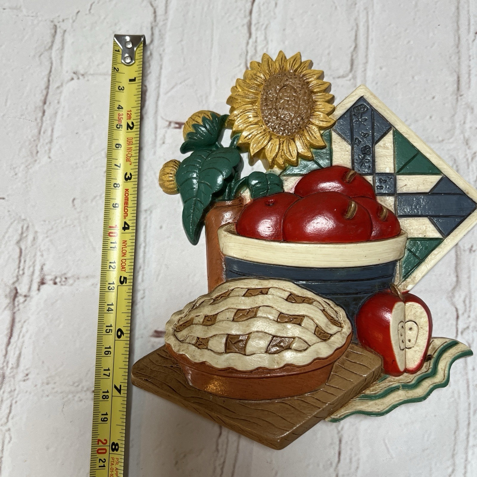 Vintage HOME INTERIORS Country Kitchen 3D Wall Hanging Decor Set of 3
