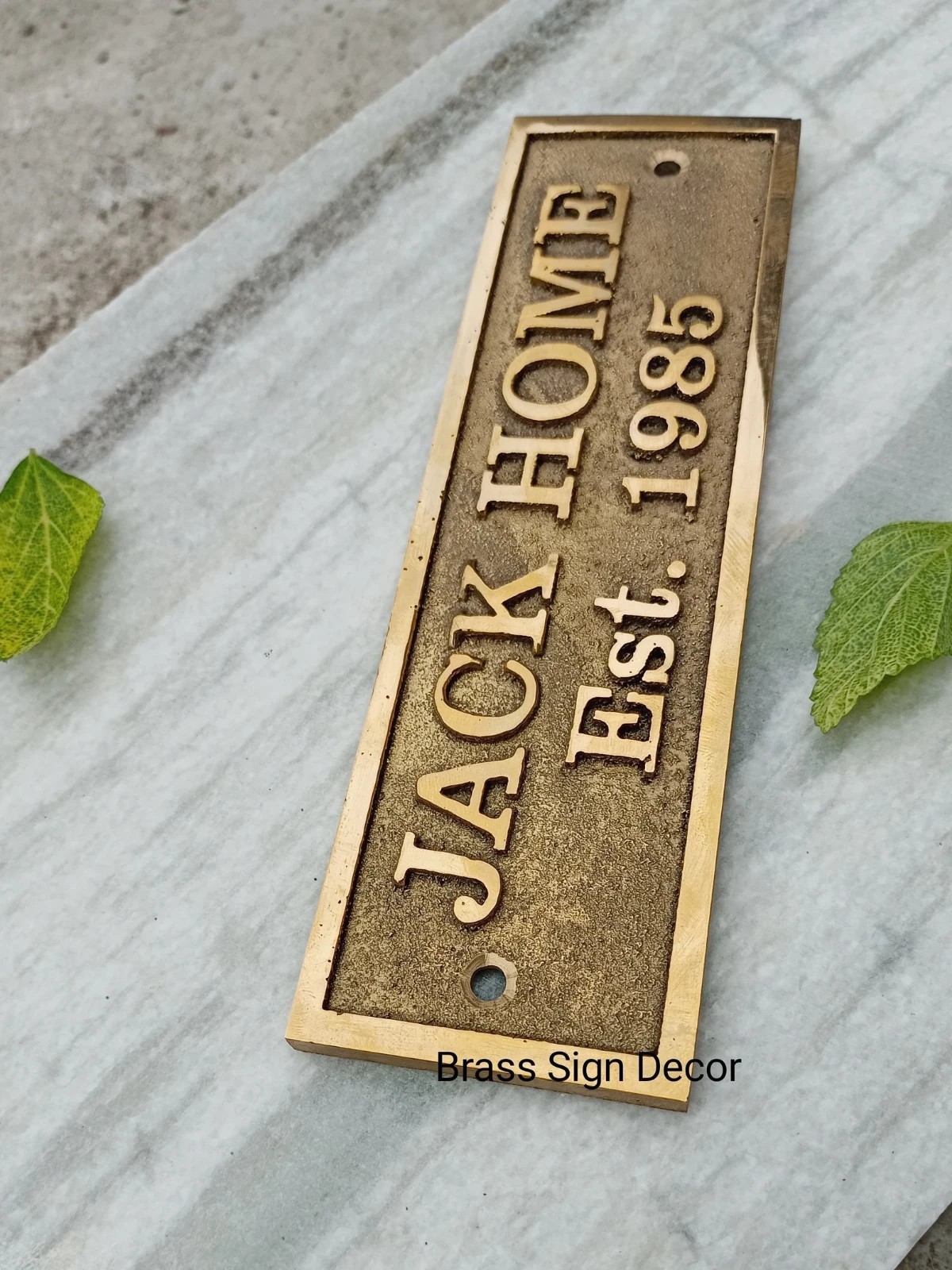 Custom Brass Memorial Plaque Personalized Bench Sign Tree Dedication Marker Gift