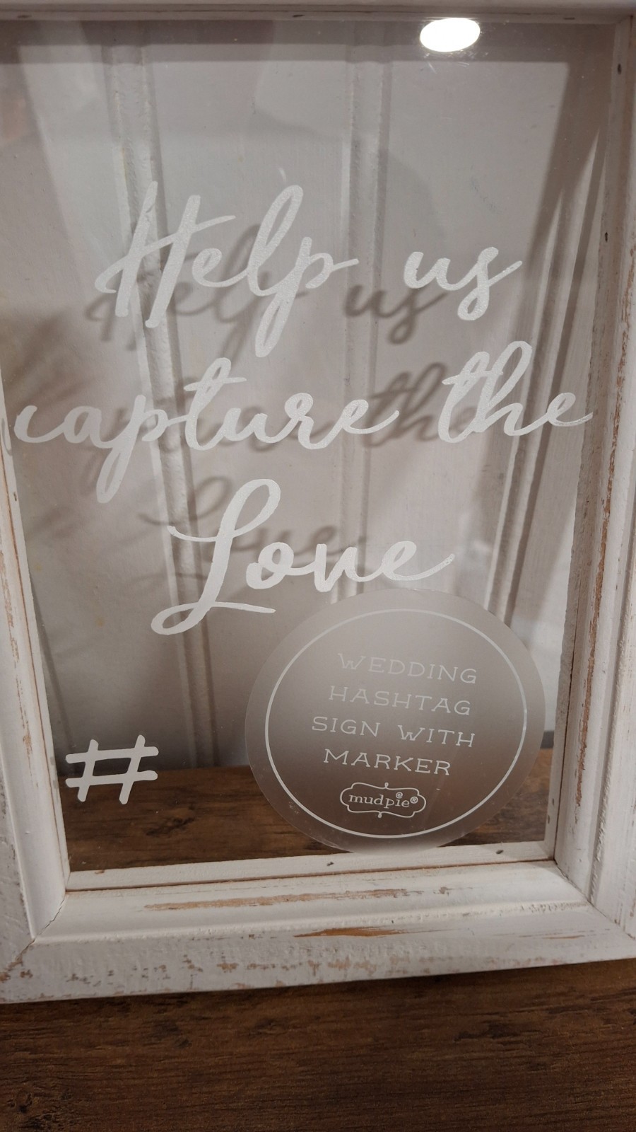 New Mud Pie Framed Wedding Sign Help Us Capture the Love # Social Media