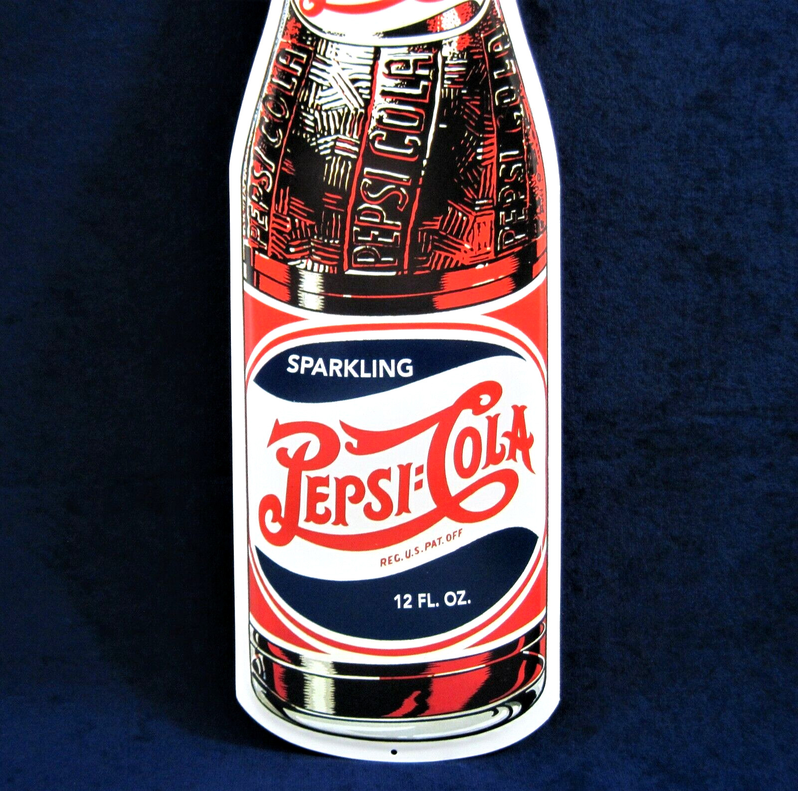 PEPSI-COLA Bottle – *US MADE* – Die-Cut Metal Sign – Man Cave Garage Bar Décor