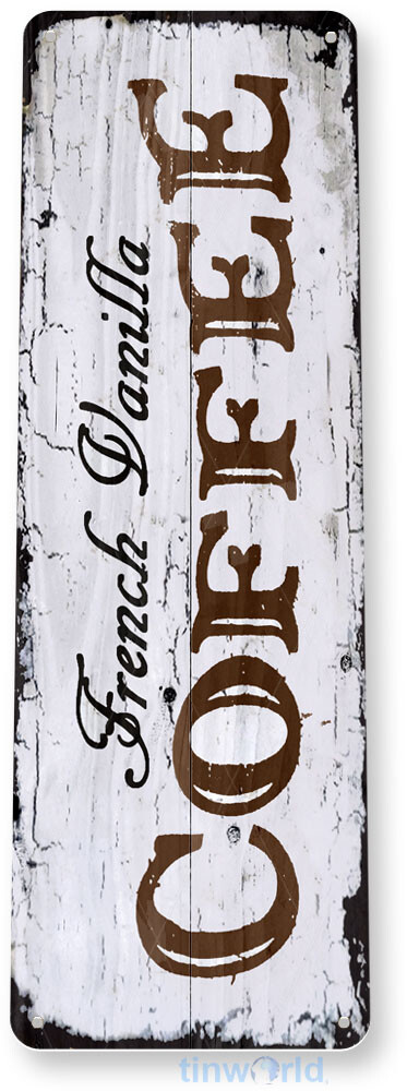 TIN SIGN French Vanilla Coffee Metal Décor Store Shop Market Café A384