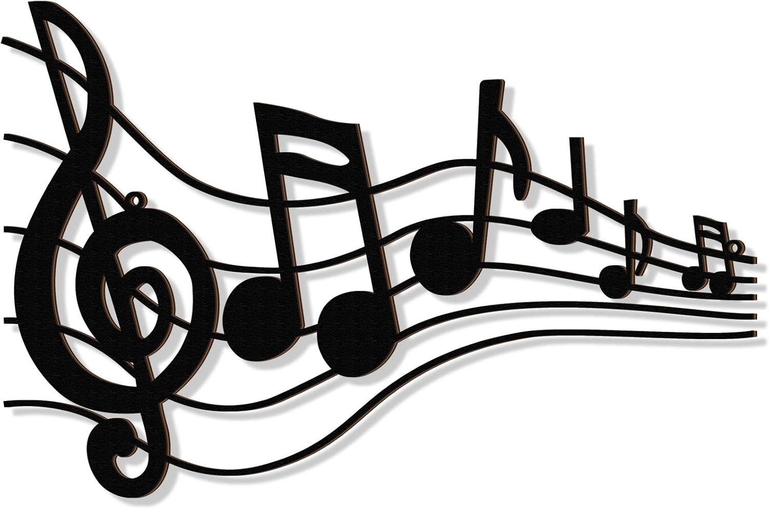 Black Music Notes Wall Decor Musical Art Decoration Vintage Treble Clef Wall Han