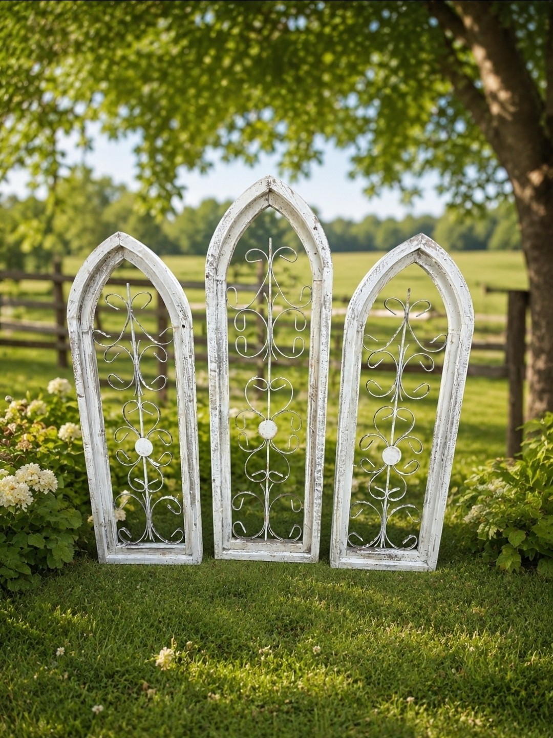 Point Cathedral Windows Arches Decor Rustic Cathedral Arch Window Wall Art