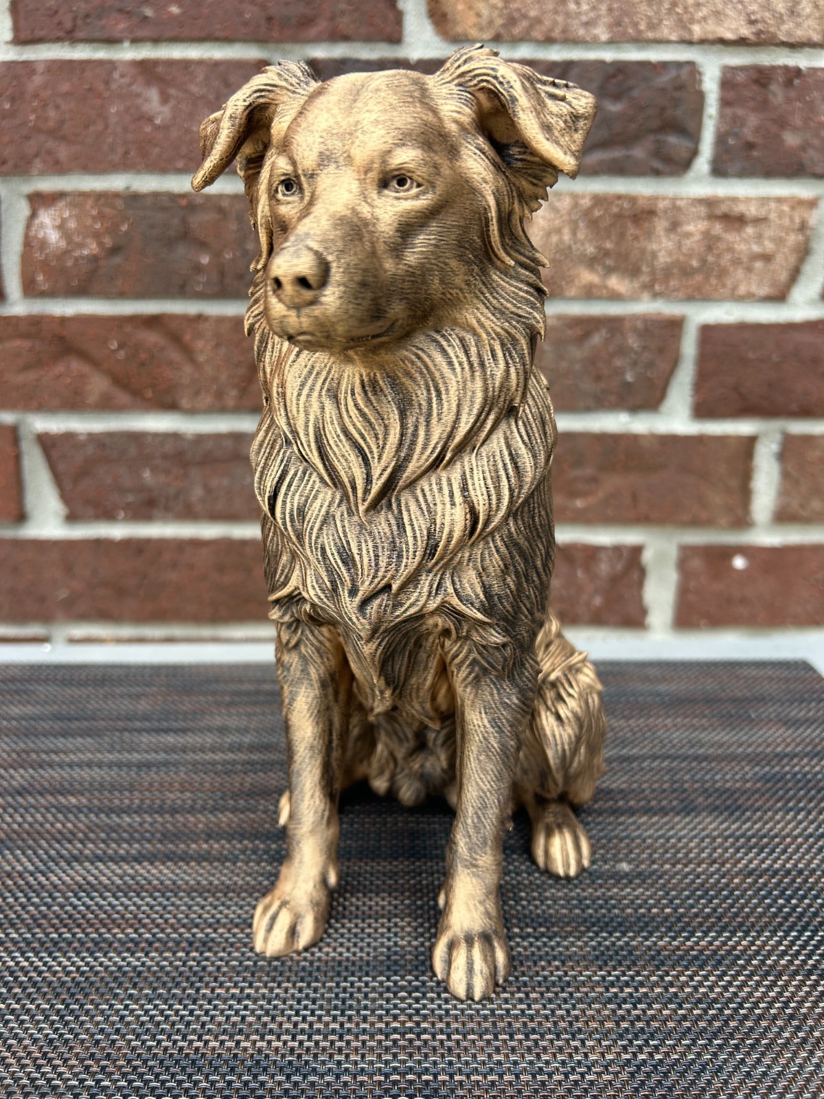 Australian Shepherd Statue 3d Printed Hand Painted Weighted Personalized Decor