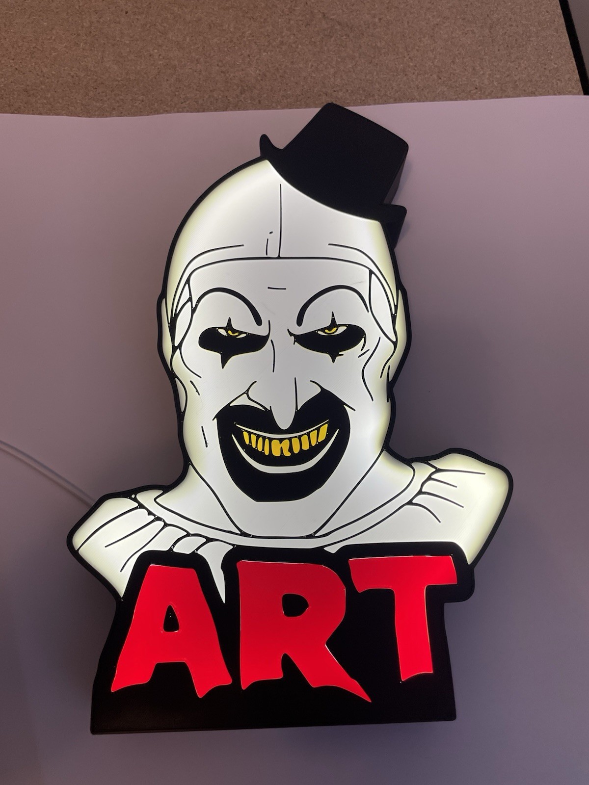 Art Clown Light Box Sign