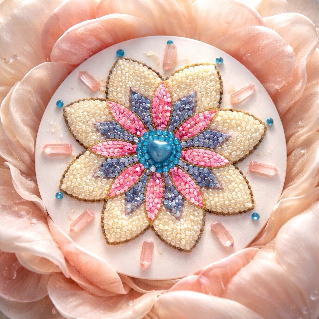 A Handmade Floral Mosaic Decorative Plaque Wall Hanging Home Decor Gift Item