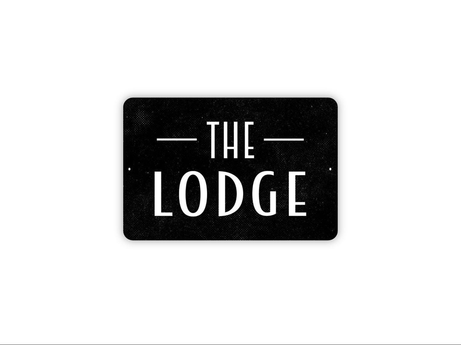The Lodge Sign – Rustic Cabin Lake House Wall Decor – Country Mountain Retreat