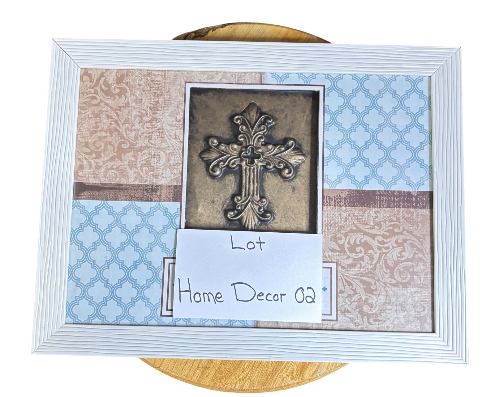 Wall Art Christian Cross Shabby Chic Home Decor John 15:12 Country Farmhouse