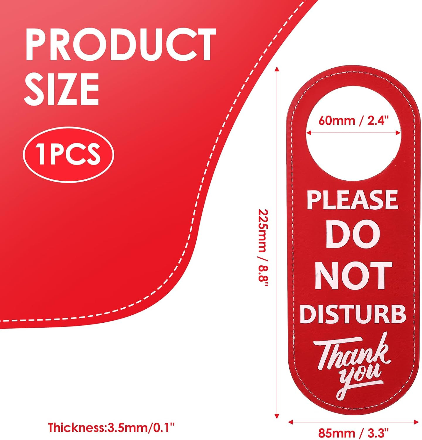 PU Leather Double Sided Please Do Not Disturb Sign, Do Not Disturb Door Hanger S