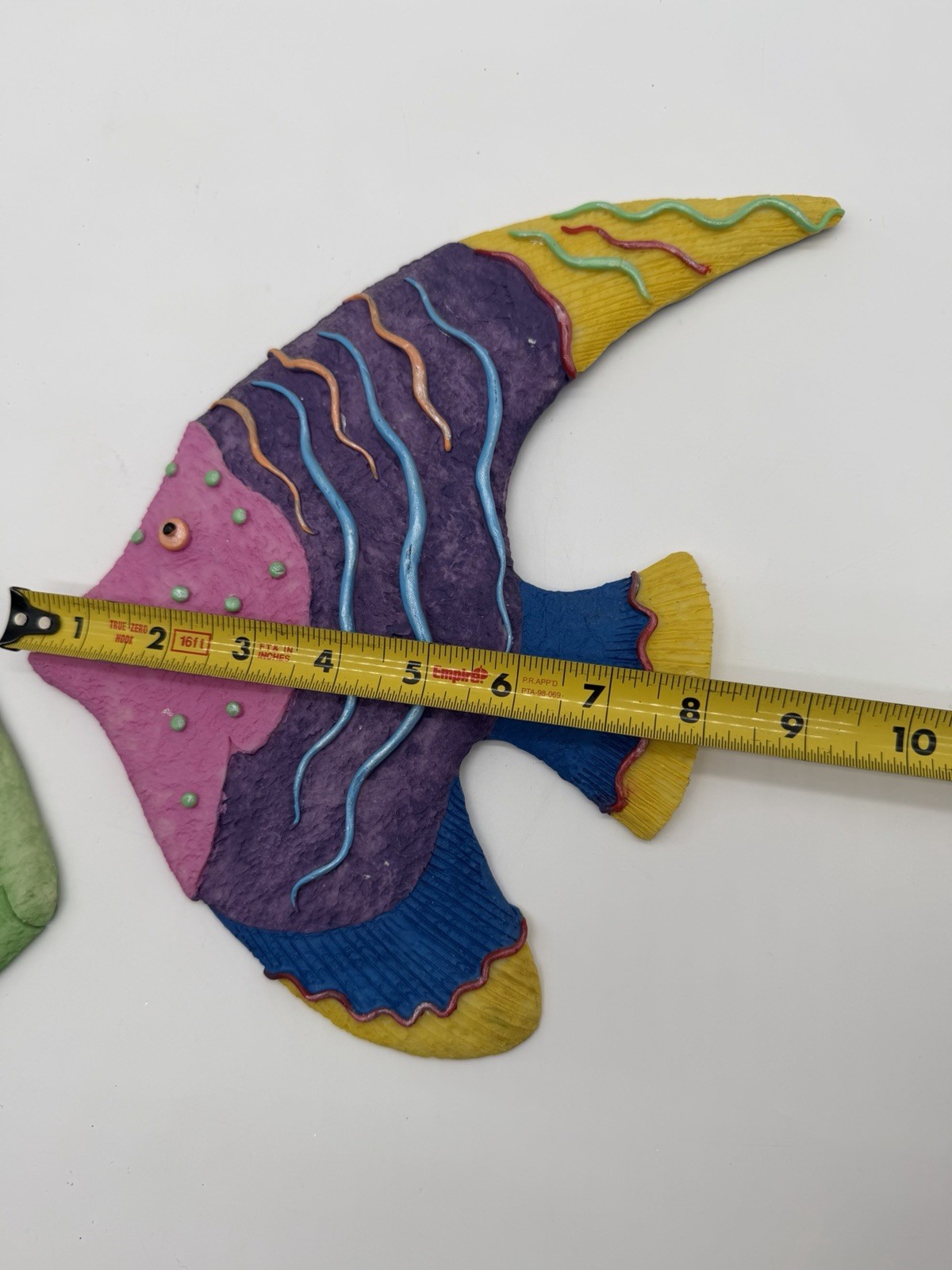 2 Colorful Ceramic Tropical Fish Wall Art Style Beach House Ocean Nautical Decor